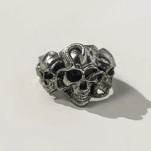 Other Vintage Skull Ring Size ONE SIZE - 2 Thumbnail