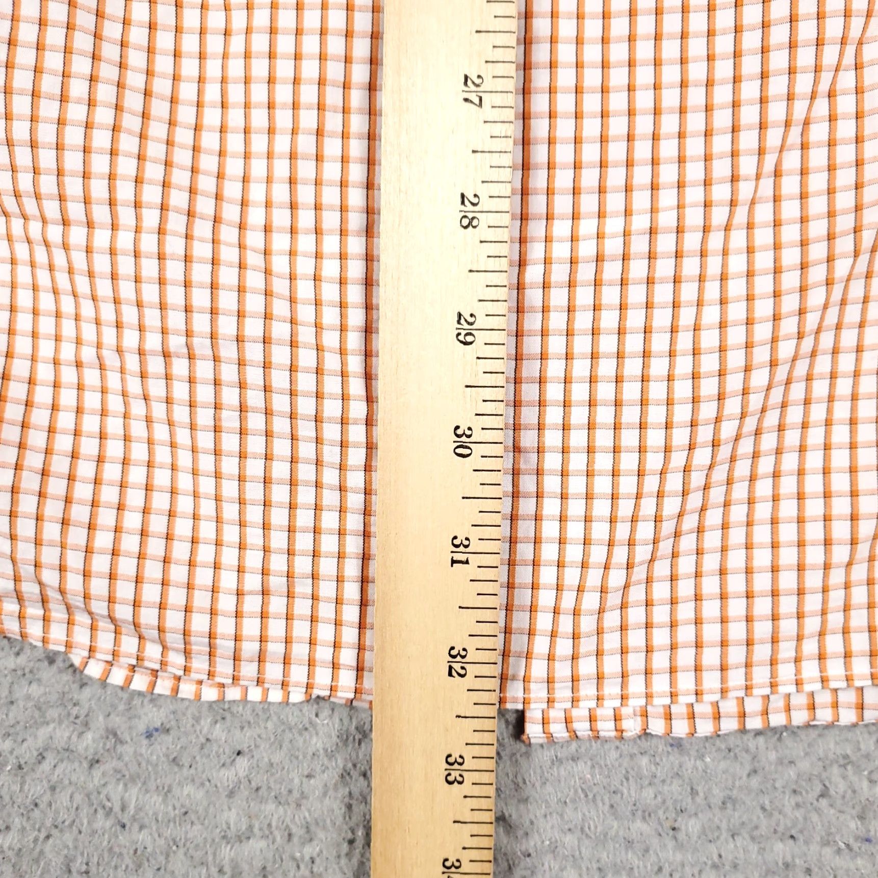 Tommy Hilfiger Tommy Hilfiger Shirt Mens 2XL Orange Check Casual Button Up Long Sleeve Size US XXL / EU 58 / 5 - 6 Thumbnail