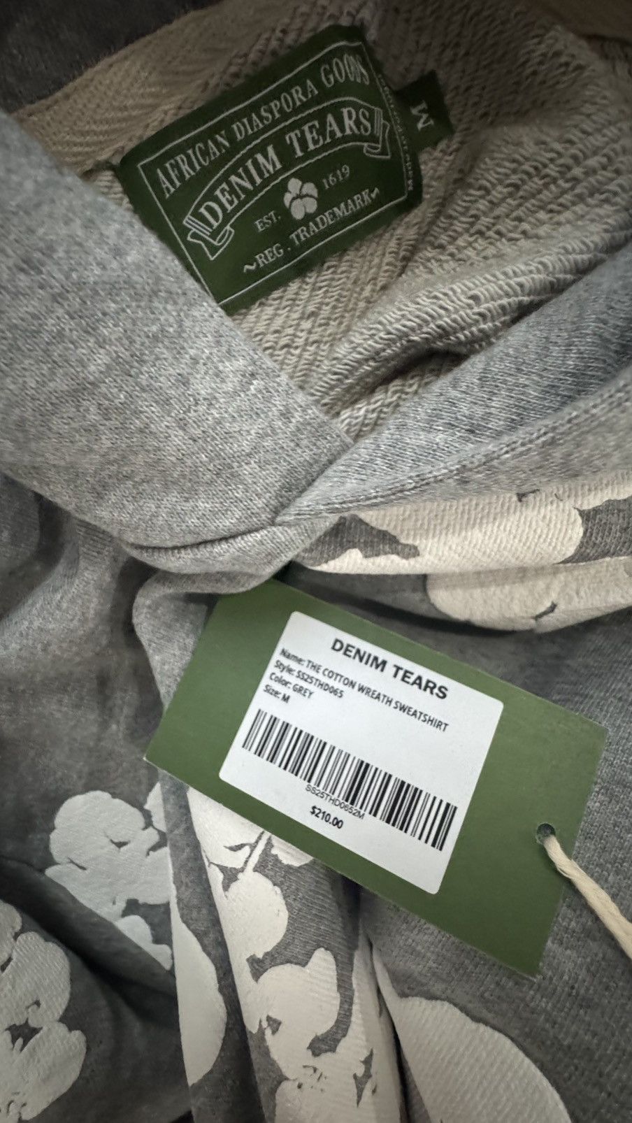 DENIM TEARS Denim Tears The Cotton Wreath Sweatshirt Grey Size US M / EU 48-50 / 2 - 11 Thumbnail