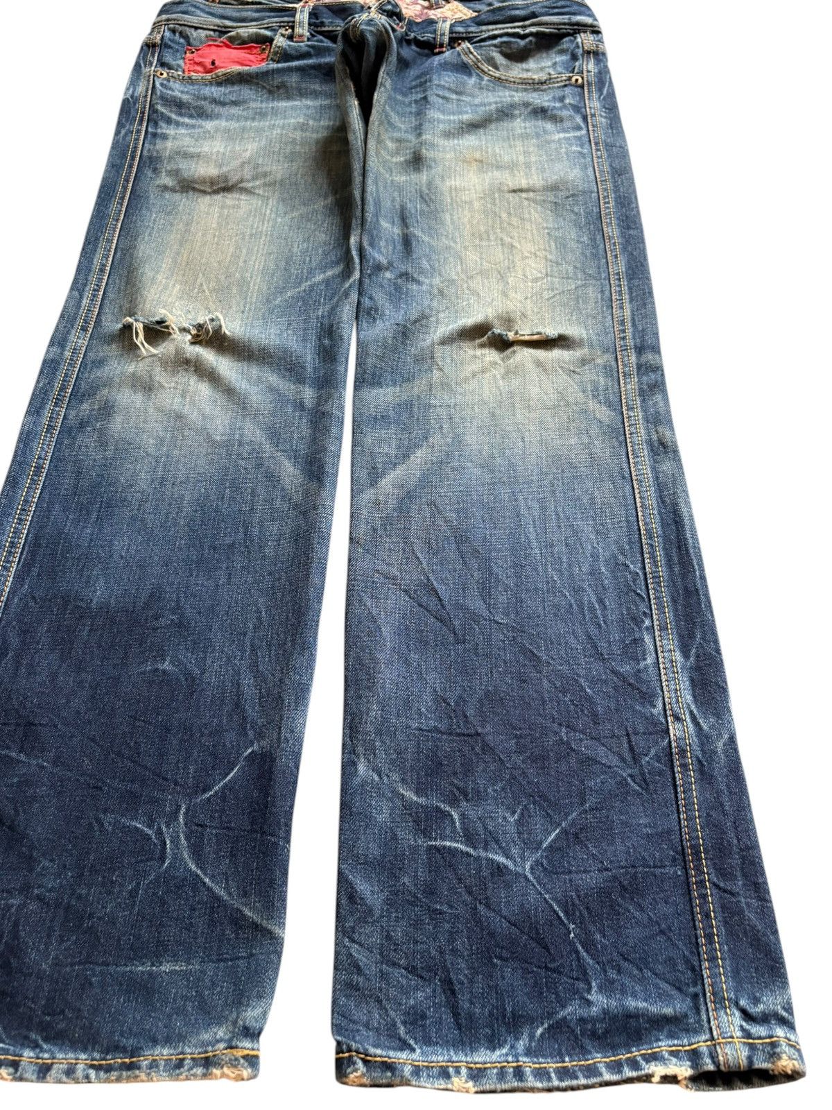 Eternal Vintage Eternal Double Waist Karakuri Style Baggy Jean Size US 31 - 7 Thumbnail