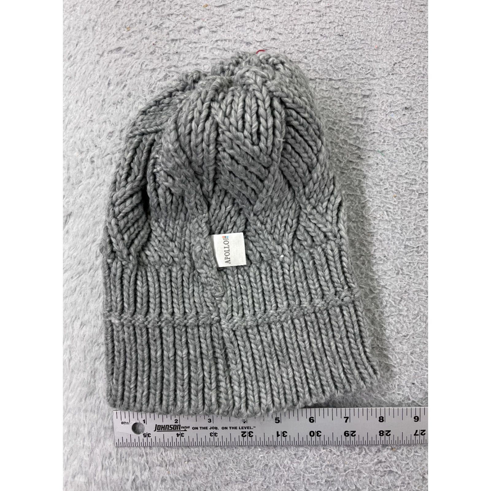 Vintage APOLLO Beanie Hat Adult One Size Gray 100% Acrylic Beanie Unisex Mens Womens Outdoor Ski Fall Winter Size ONE SIZE - 6 Thumbnail