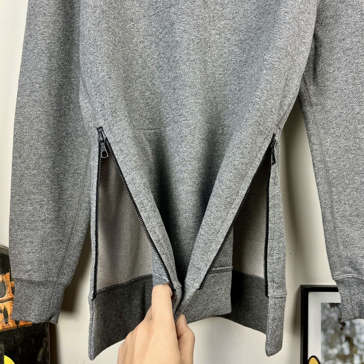 John Elliott John Elliott Grey Avant Garde Hoodie with side Zip Oversize Size US M / EU 48-50 / 2 - 9 Thumbnail