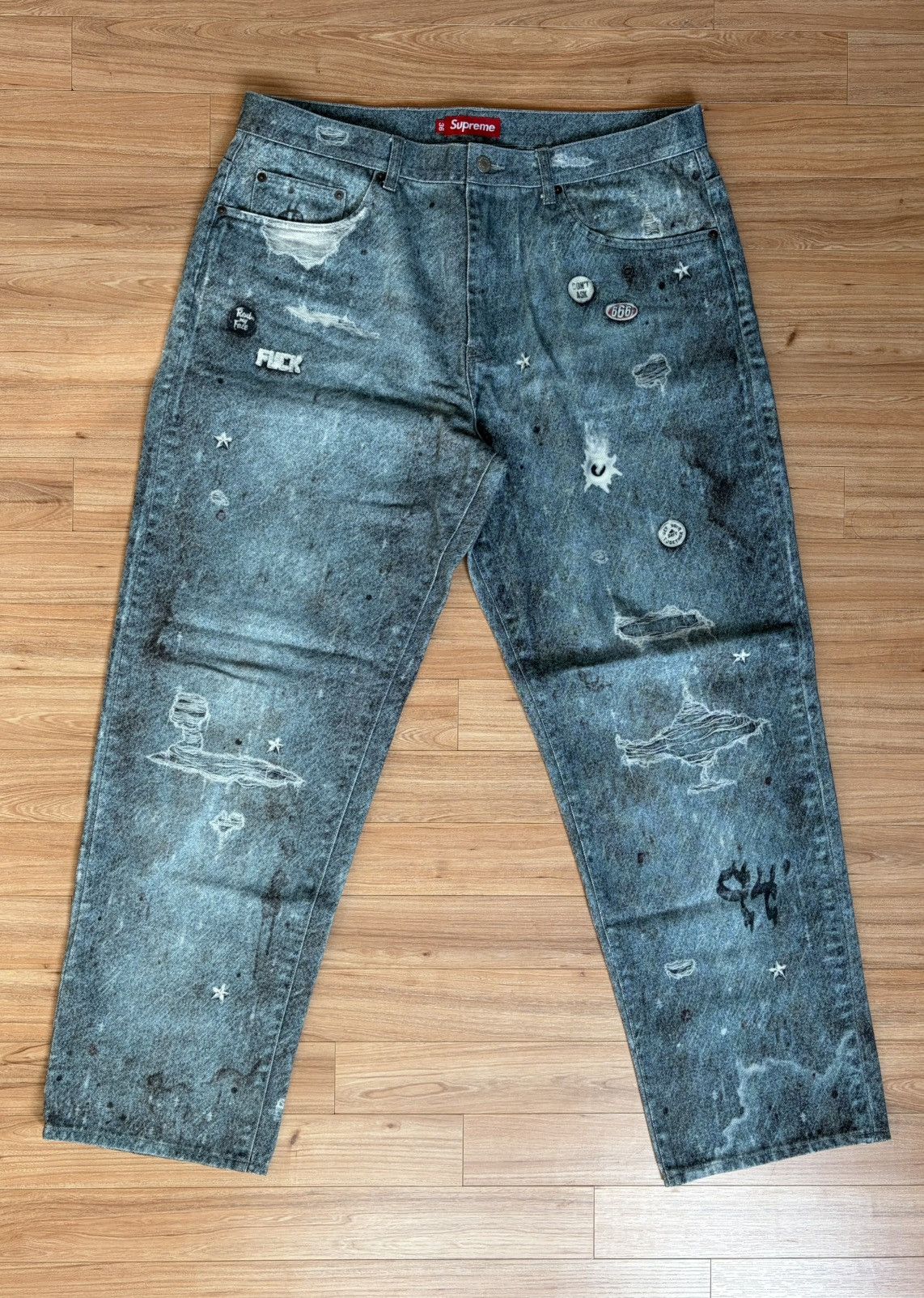 Supreme HJR Trompe L'oeil Loose Fit Jean Blue