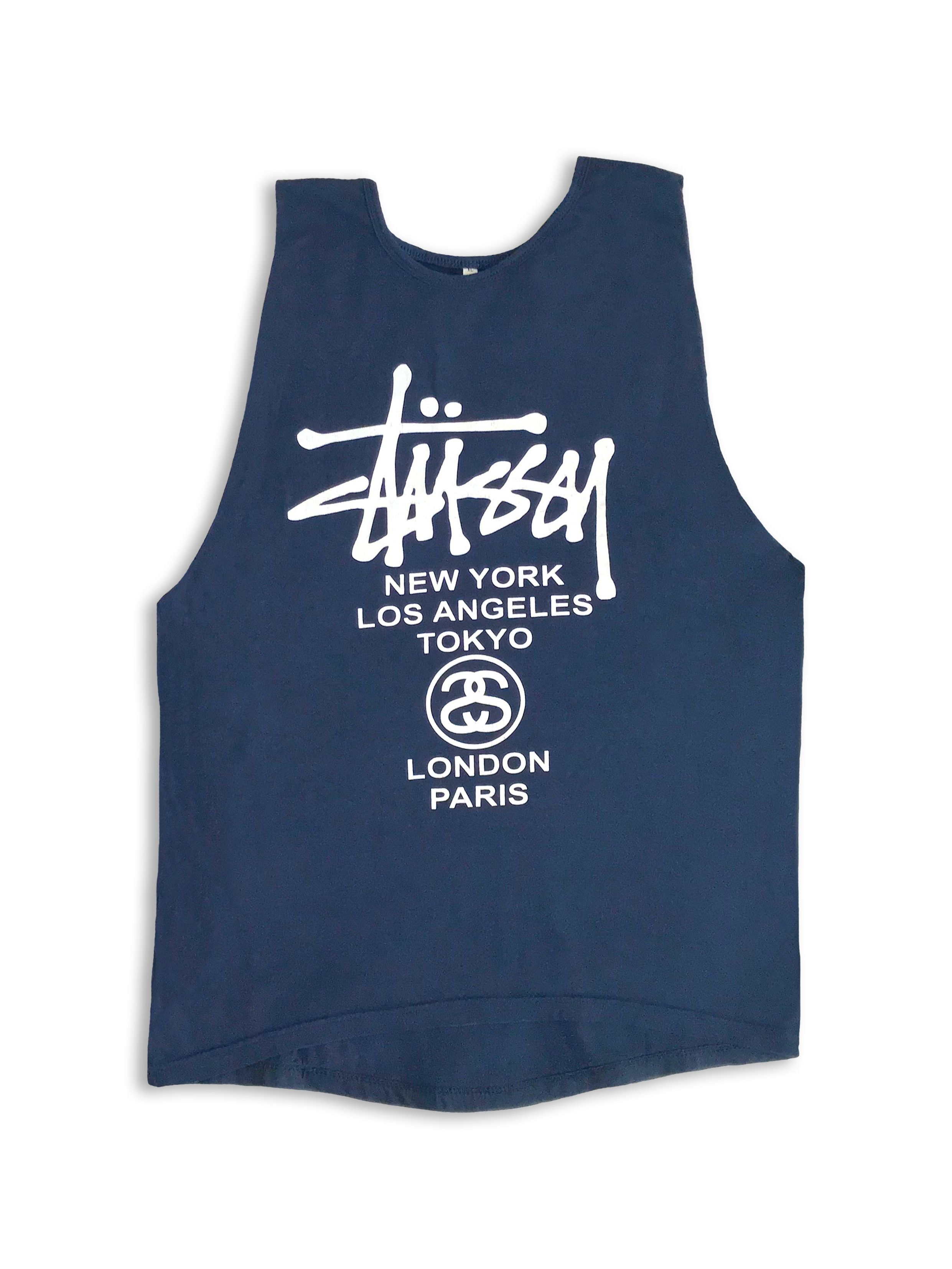 Stussy Y2K STUSSY Tank top T shirt Tee Tokyo London New York Medium Size US M / EU 48-50 / 2 - 1 Thumbnail