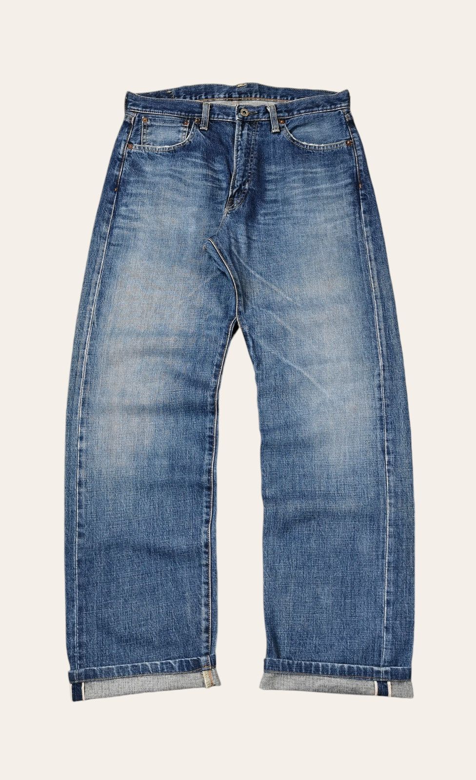 Le Grande Bleu (L.G.B.) Vintage Bobson Selvedge Jeans Lot TK504Z Size US 33 - 1 Thumbnail