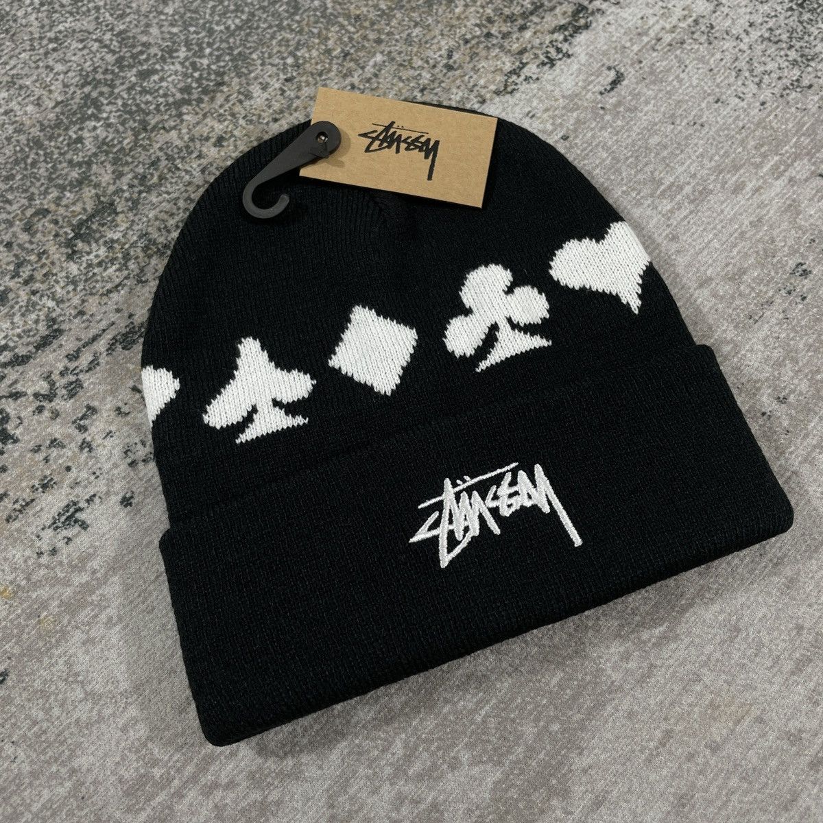 帽子 Stussy JACQUARD CUFF BEANIE BLACK Nike × Stussy cuffed beanie black Embroidered acrylic | eBay