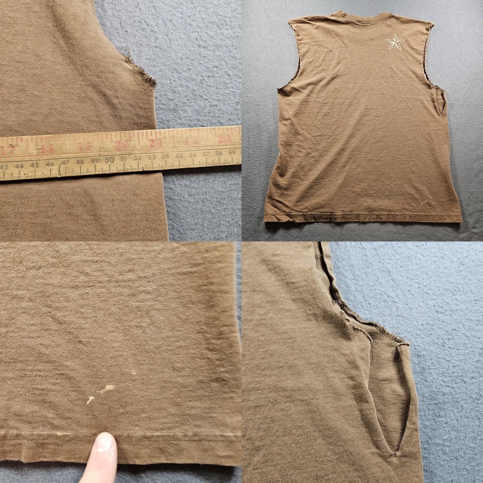 Hurley VINTAGE Hurley T-Shirt Sleeveless 90s Brown Large Mens Punk Y2K Thrashed Faded Internation Featured Thrashed Size US L / EU 52-54 / 3 - 8 Thumbnail