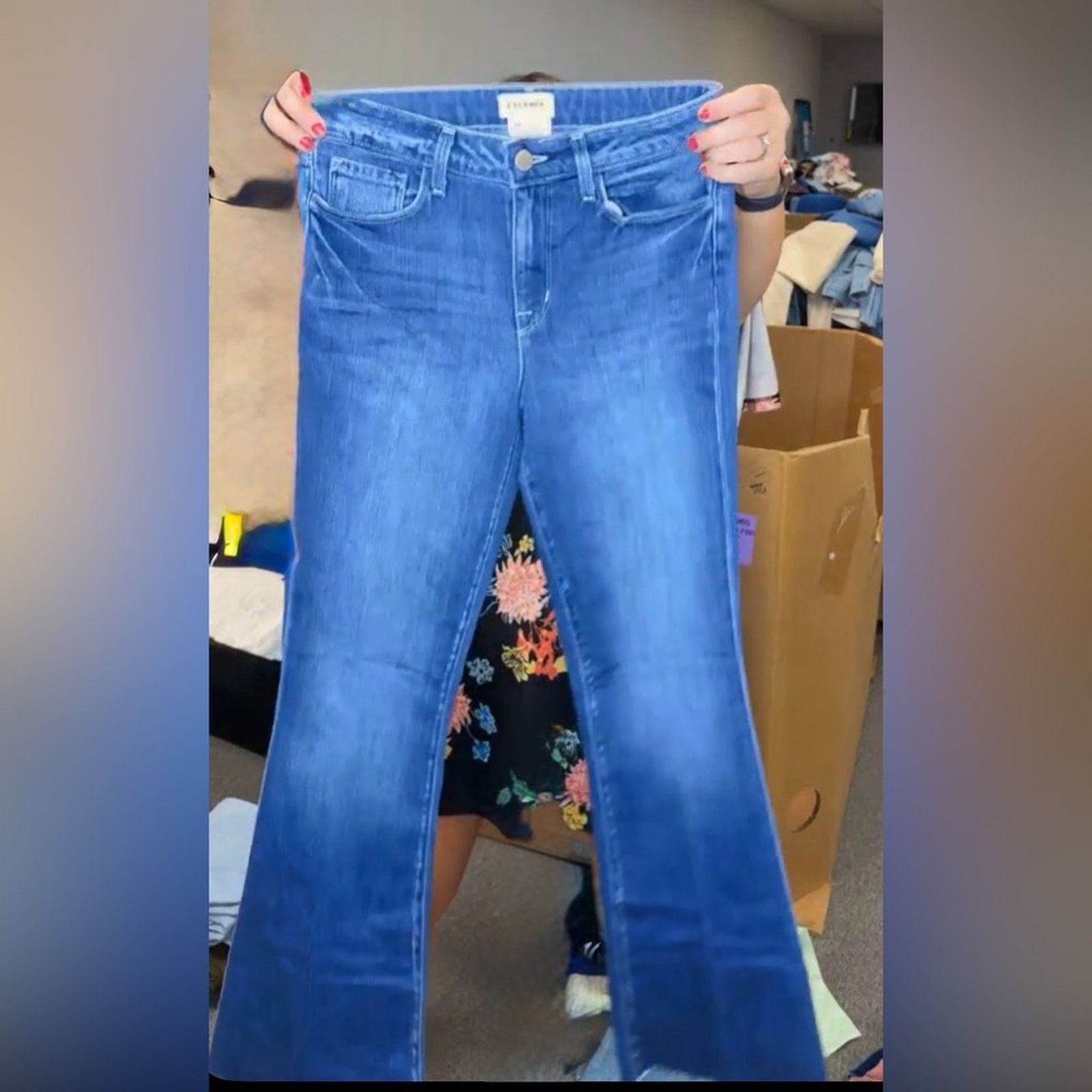 L'AGENCE NEW L'AGENCE $299 Sera Blue Flare Jeans size 25 Size 25" / US 0 / IT 36 - 11 Thumbnail