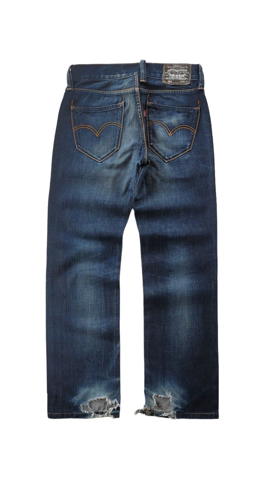 Levi's Jeans Levis 504 Straight distressed fuck jeans Size US 29 - 3 Thumbnail