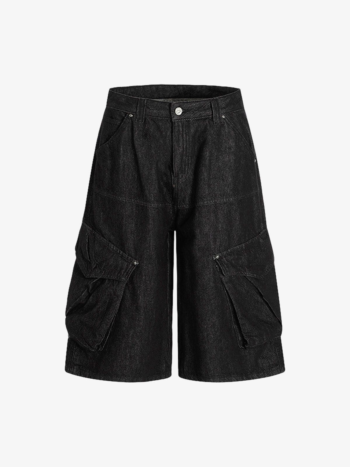 Other Retro Drape Baggy Straight Workwear Denim Shorts Size US 32 / EU 48 - 1 Thumbnail