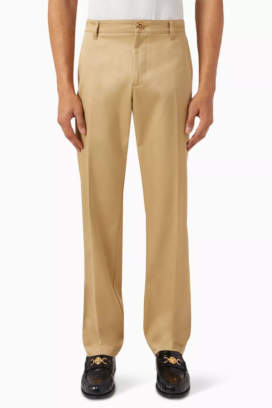 Versace o1y0425 Logo Casual Pant in Beige Size US 36 / EU 52 - 1 Thumbnail