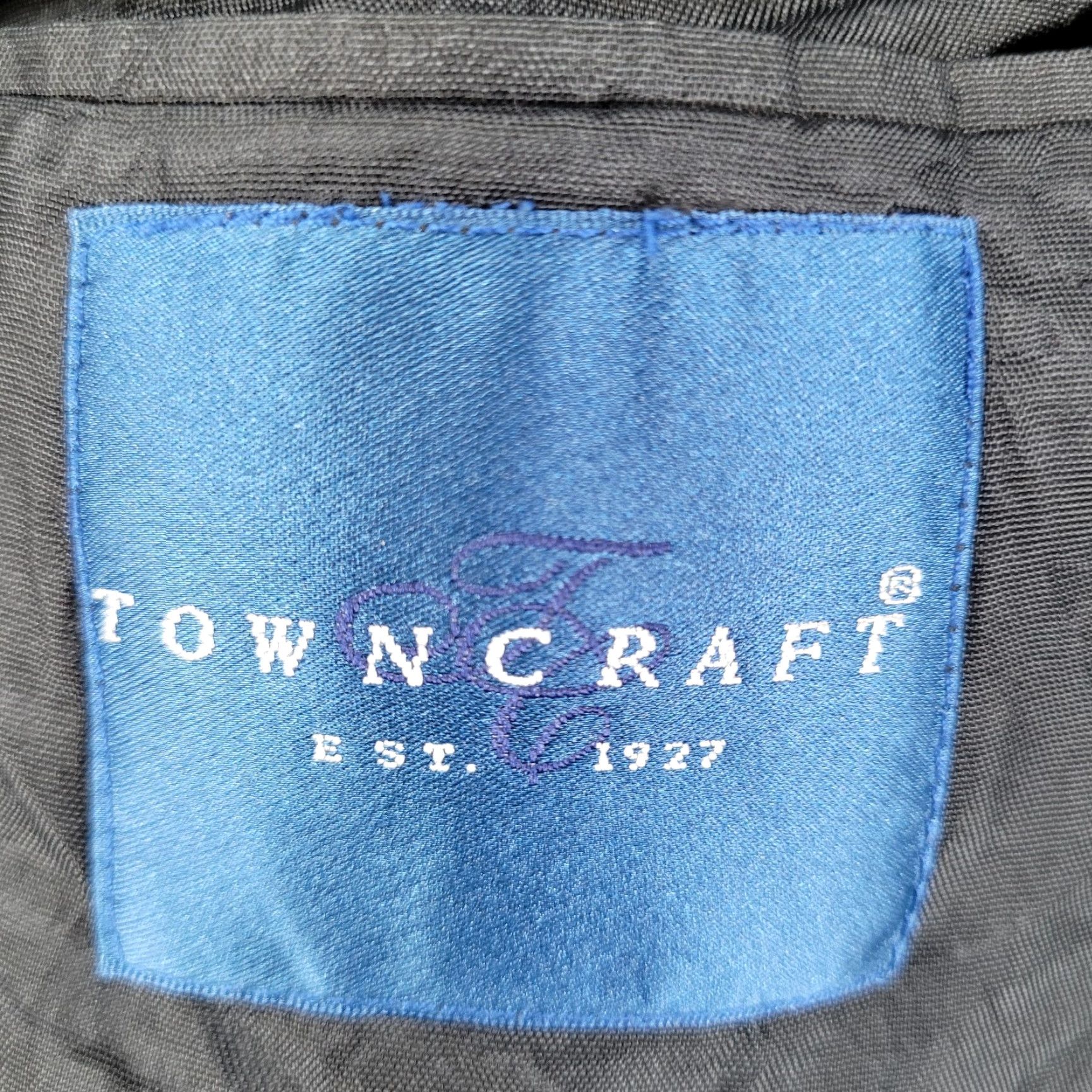 Vintage Towncraft Blazer Sport Coat Grey Worsted Wool Blend Pinstriped 2 Button Size 42 Size 42R - 3 Thumbnail
