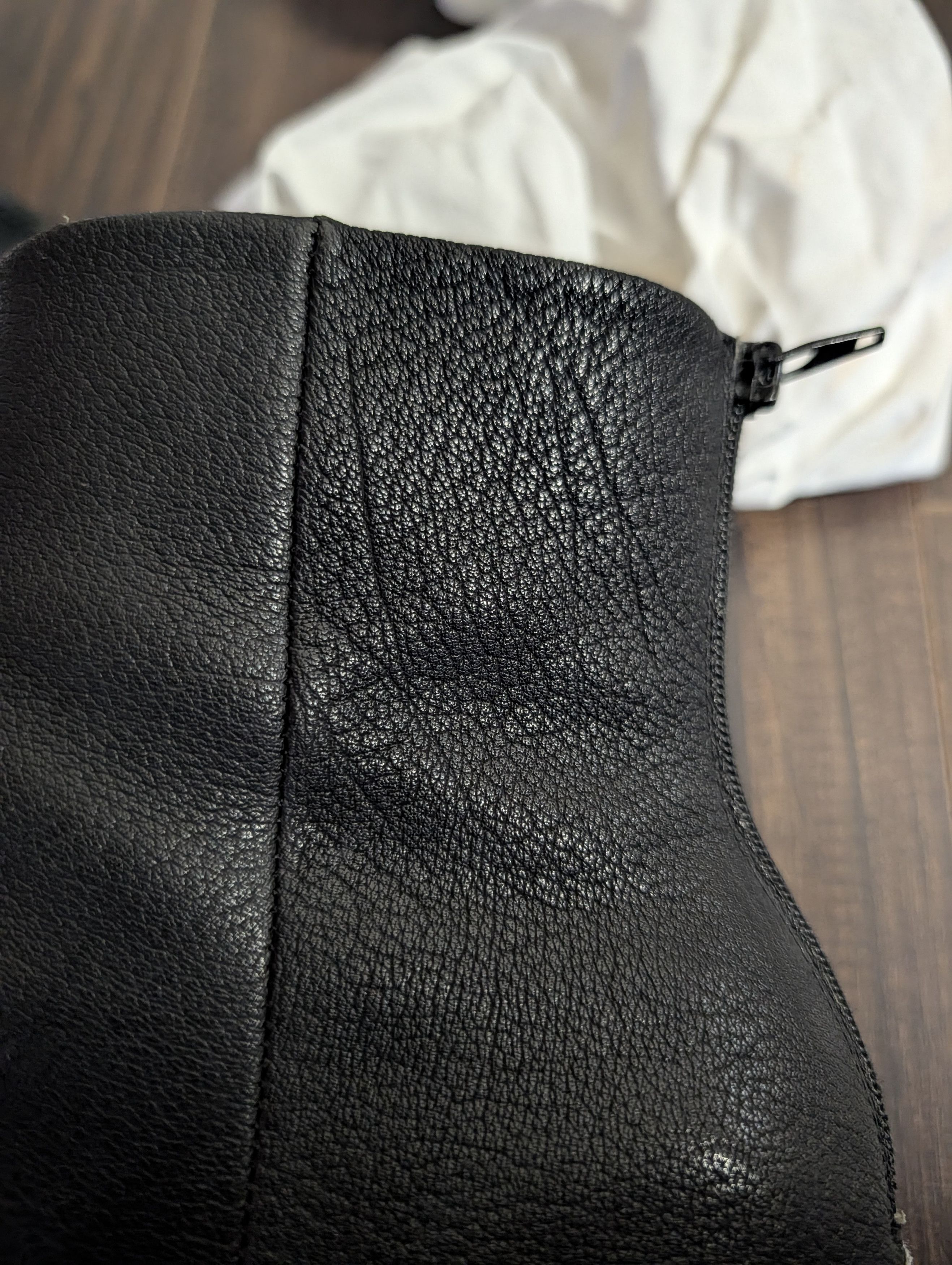 Maison Margiela Shattered mirror heeled black leather zip-up boots 41 Size US 8 / EU 41 - 17 Thumbnail