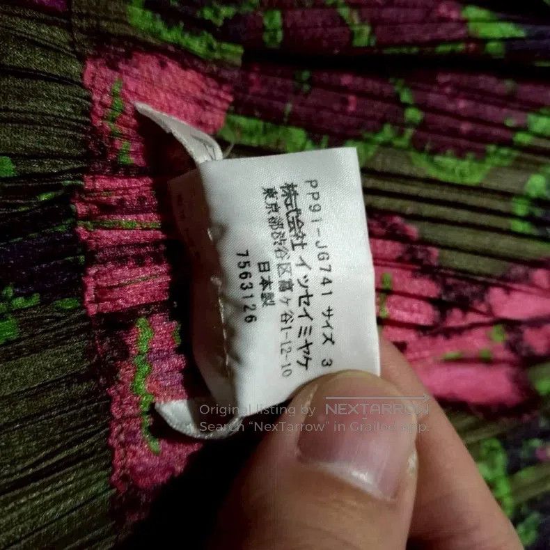 Issey Miyake Issey Miyake size:3 Peony Flower Midi Skirt Size 22" - 6 Thumbnail