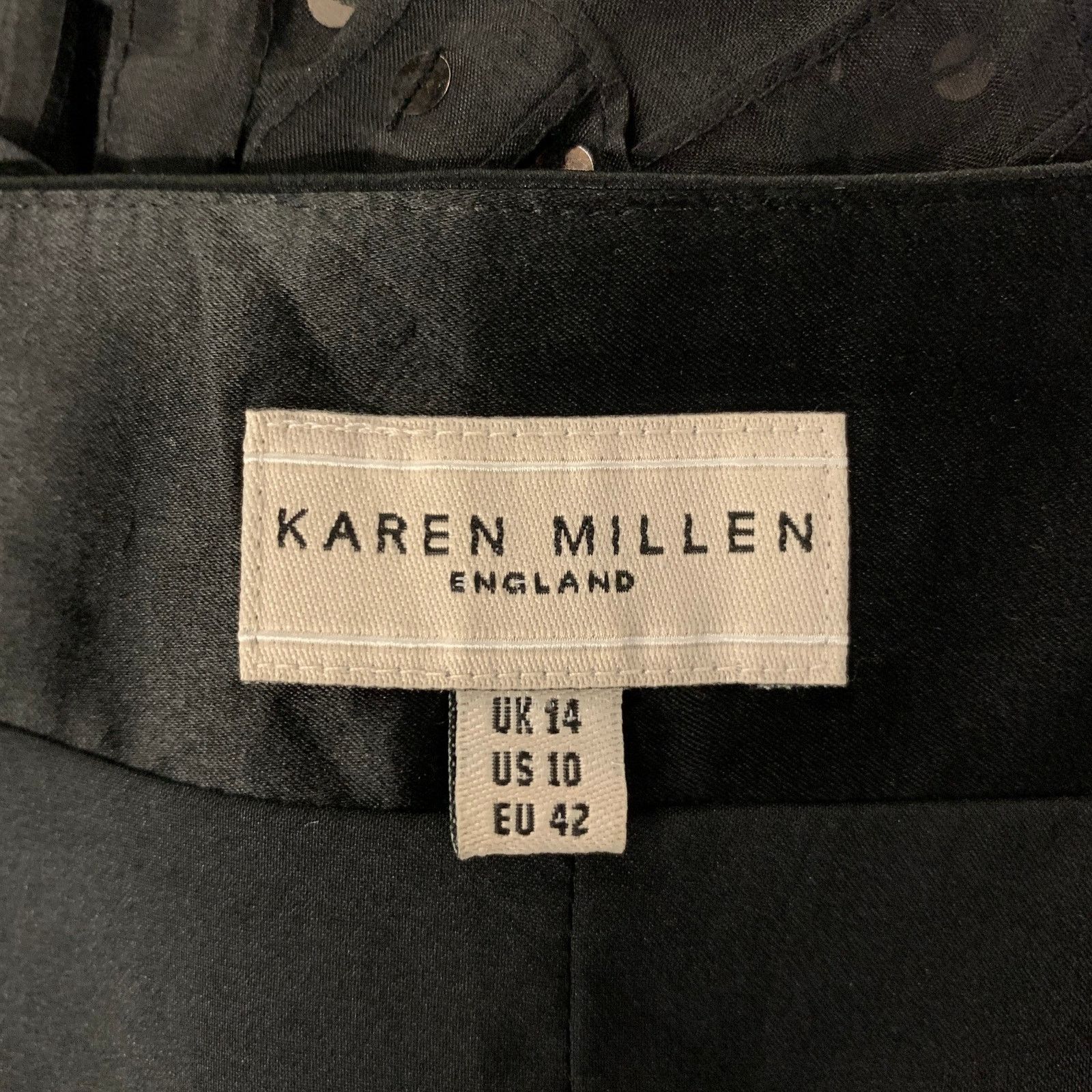 Karen Millen KAREN MILLEN Size 10 Black Silk Blend Ruffled Mini Skirt Size 32" / US 10 / IT 46 - 4 Thumbnail