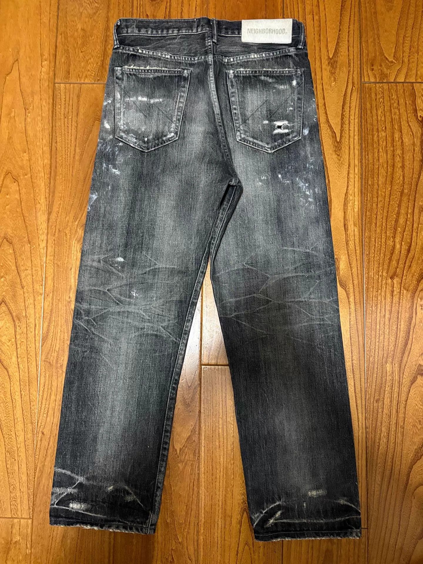Neighborhood NBHD SS 21AW Washed Cut Distressed Patches Jeans Size S Size US 29 - 2 Thumbnail