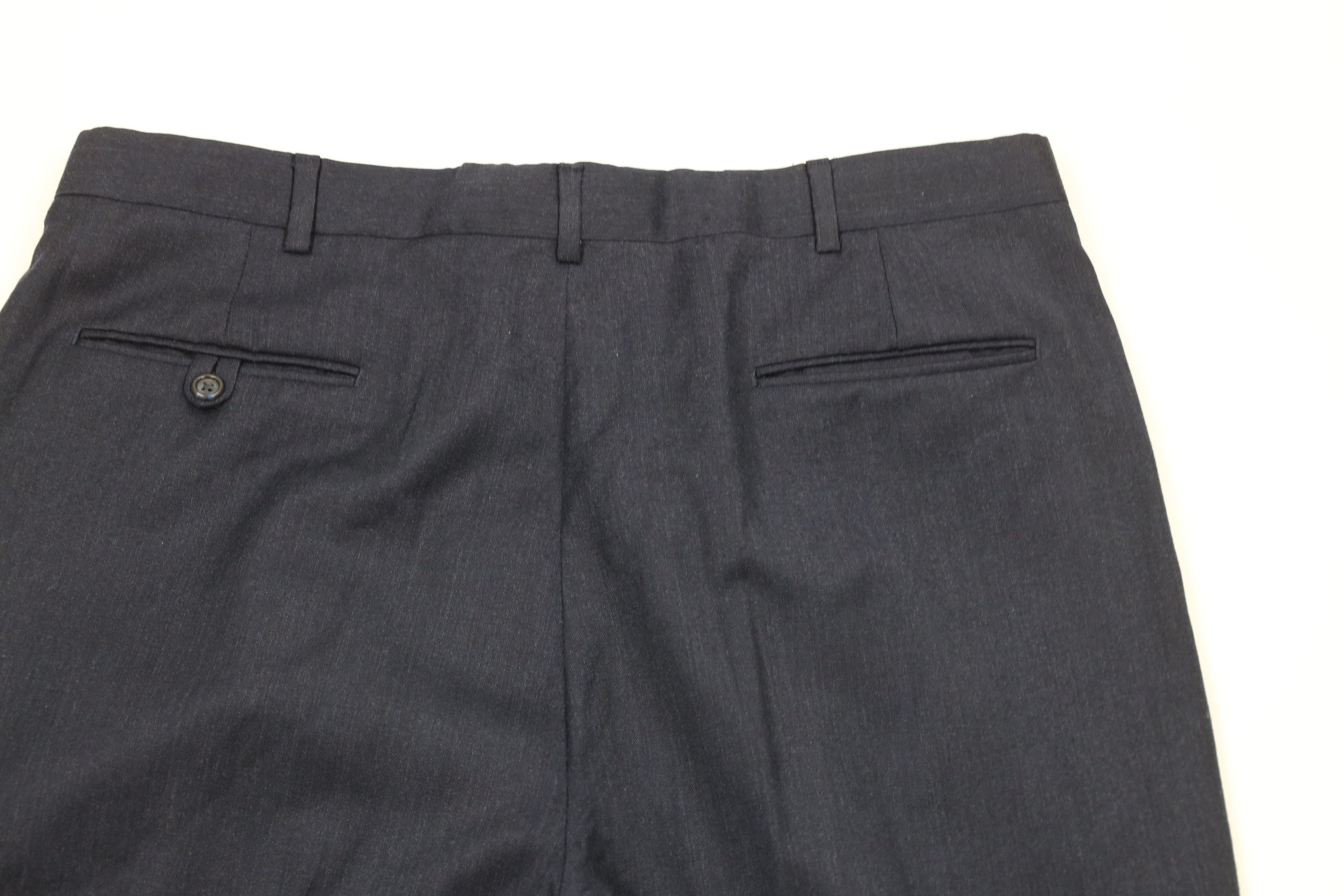 Lands' End × Vintage Vintage 90s Lands End Wide Leg Wool Pants Trousers Navy USA Size US 38 / EU 54 - 8 Thumbnail
