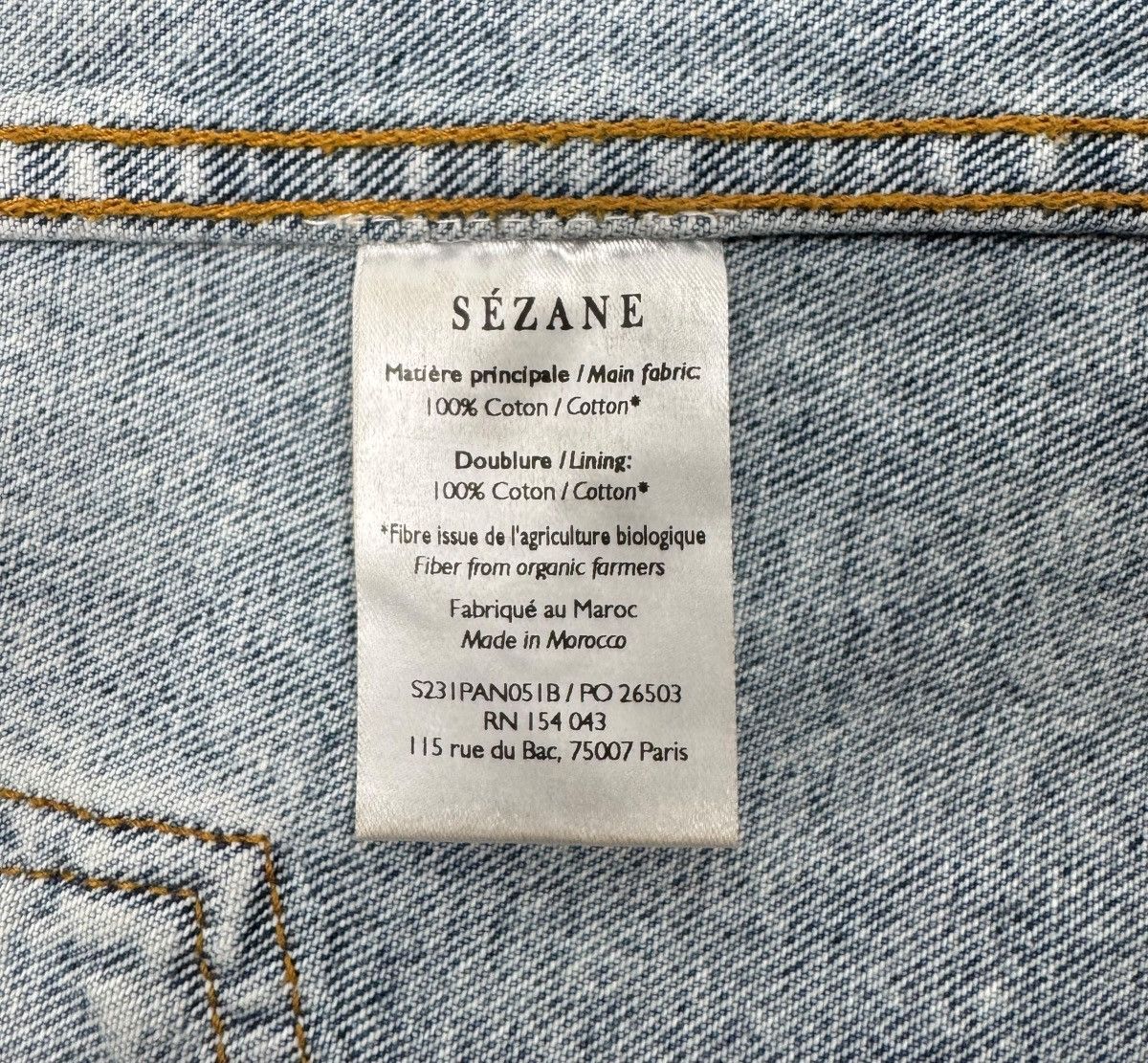 Sezane Sezane Denim Wide Leg Jeans Cotton size 36 Size 26" / US 2 / IT 38 - 15 Thumbnail