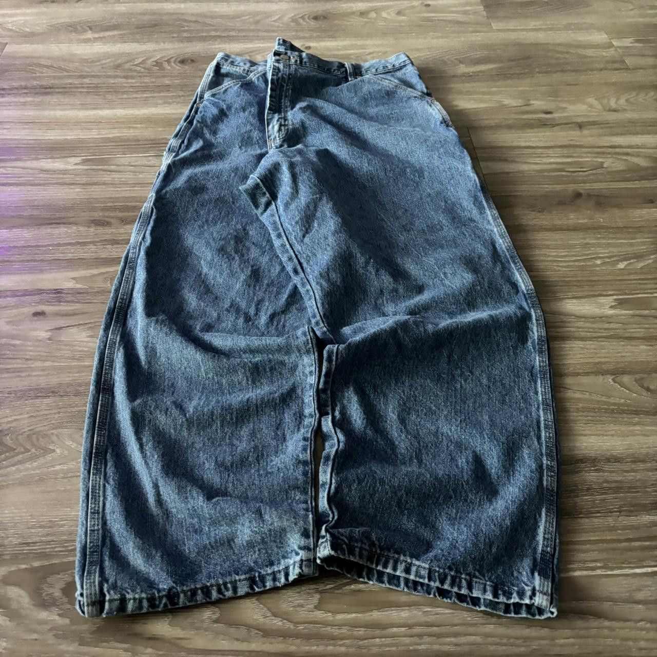 Vintage Crazy Vintage Y2K/2000s Baggy Medium Wash Skater Carpenter Denim Jeans! 40x30 Size US 40 / EU 56 - 3 Thumbnail