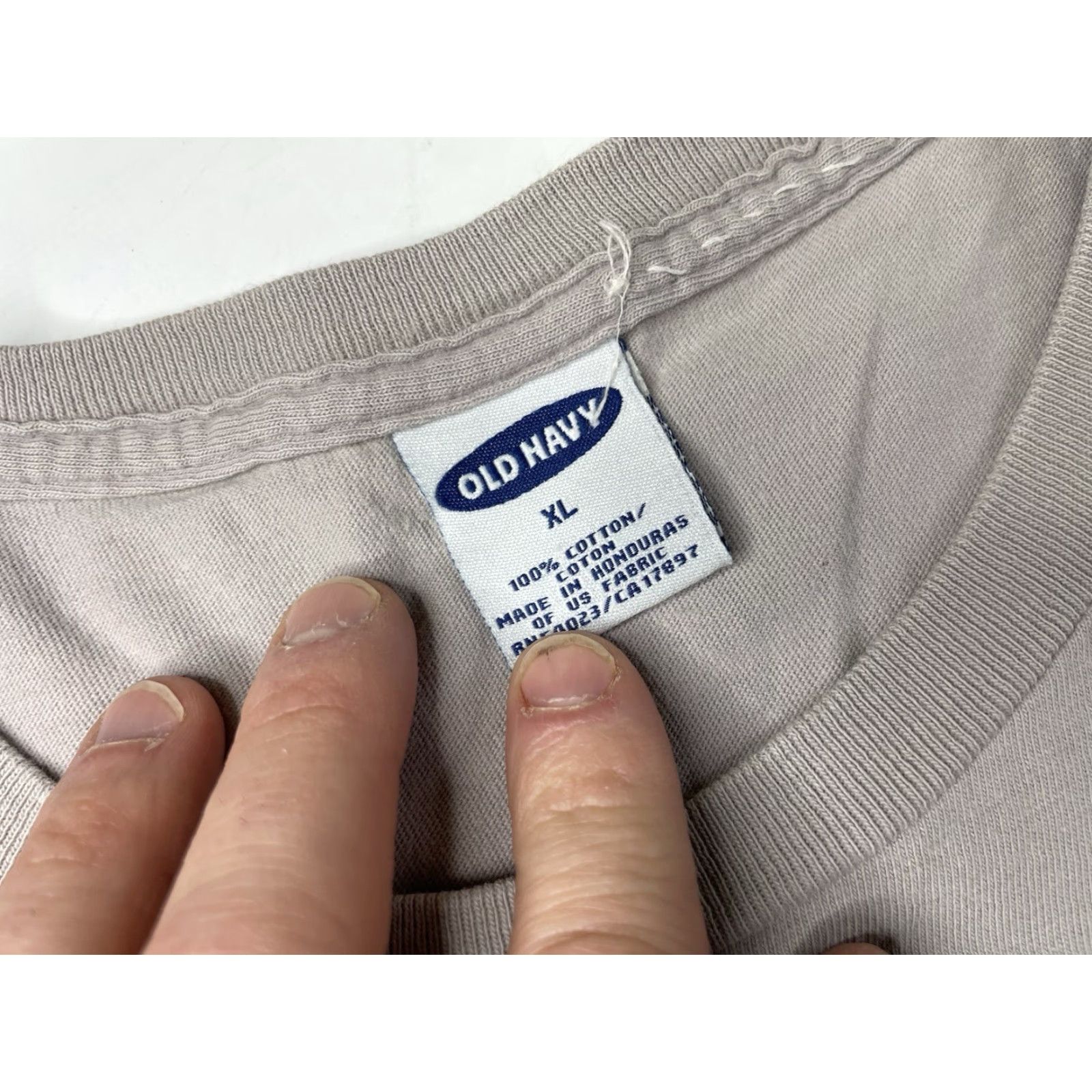 Old Navy VINTAGE Old Navy Shirt Mens XL Cotton Center Logo Spell-Out Y2K 90s Skater Gray Mens Size US XL / EU 56 / 4 - 3 Thumbnail