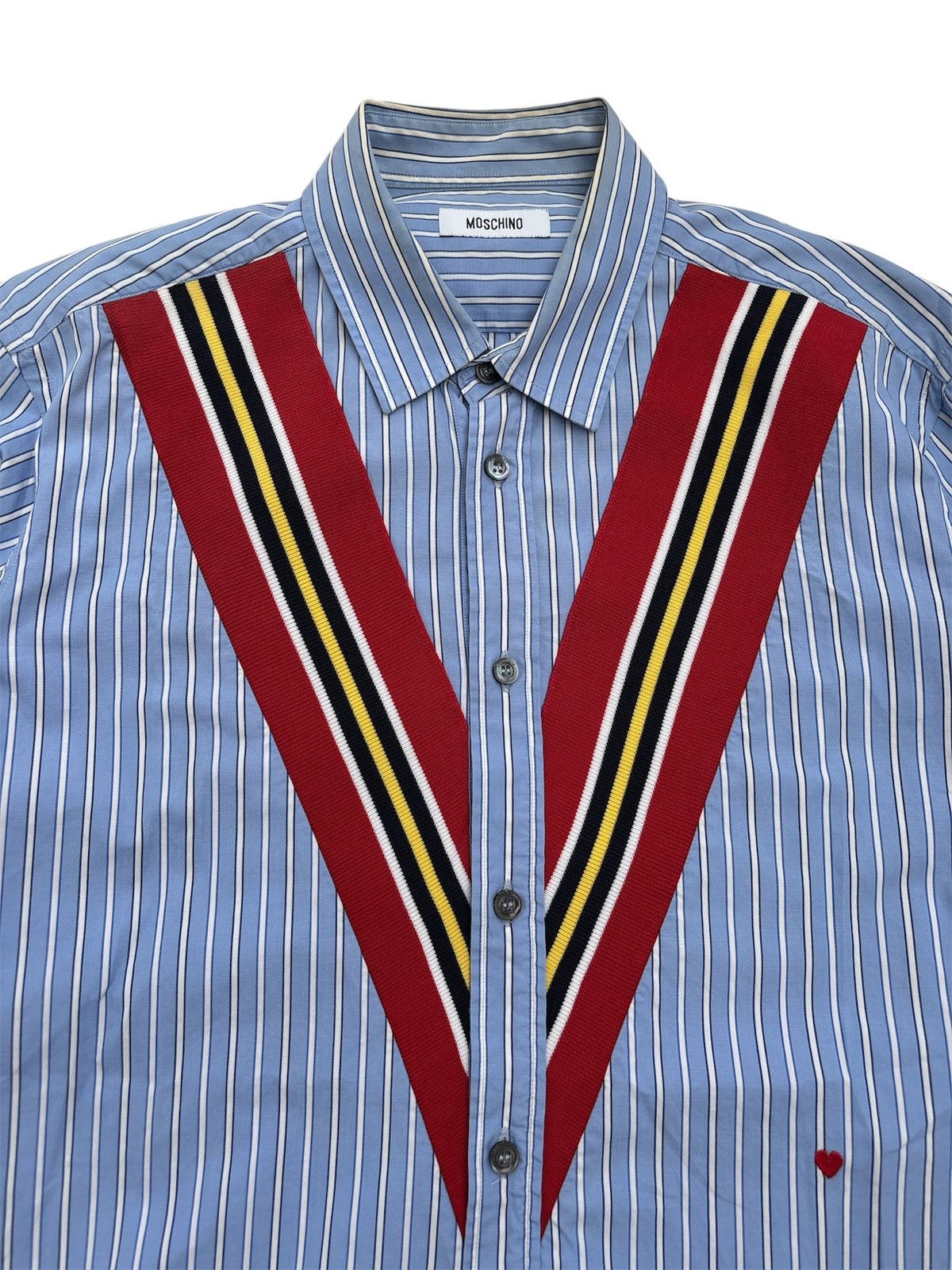 Jeremy Scott Moschino Era Striped Shirt Size US M / EU 48-50 / 2 - 2 Thumbnail