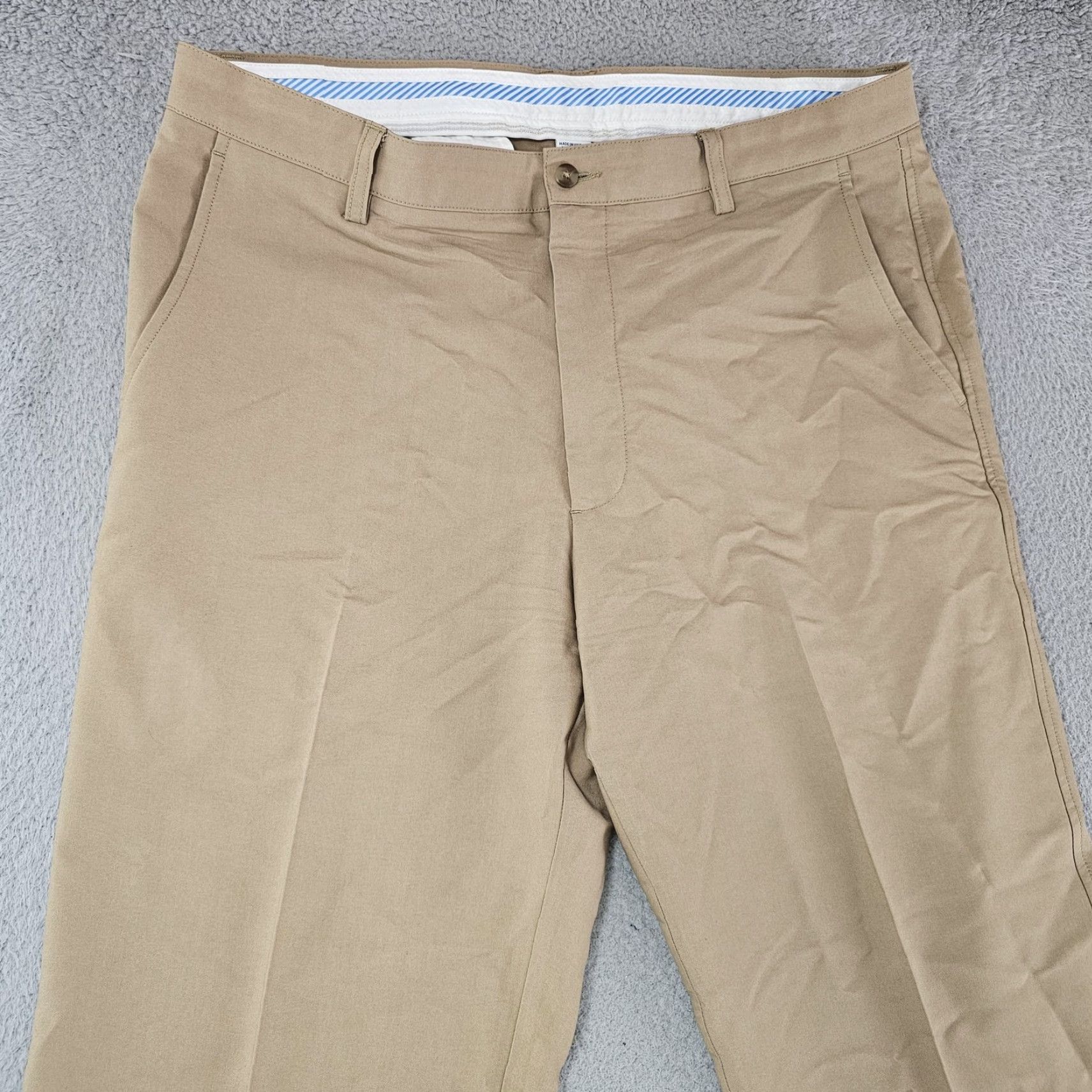 Footjoy FootJoy Pants Mens 38x29 Khaki Stretch Flat Front Golf Performance Wrinkle Resistant Pockets Beig Size US 38 / EU 54 - 2 Thumbnail