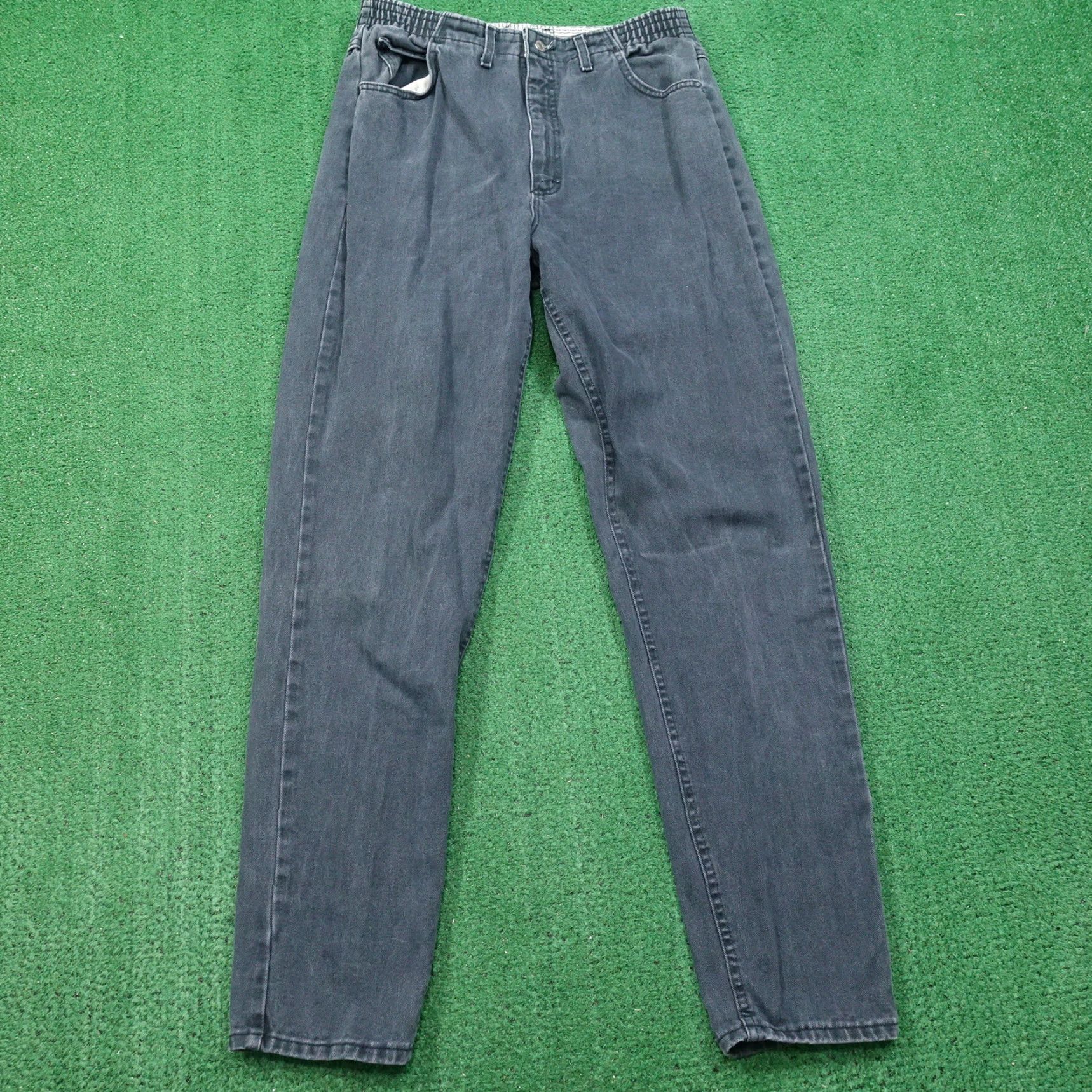 Lee VINTAGE LEE Jeans FADED GREEN DENIM WOMENS SIZE 14 LONG (32X33.5) | Lee | Jeans | Women | 32x33.5 | Green | 14 | Vintage | 90s? Size 36" / US 14 / IT 50 - 3 Thumbnail