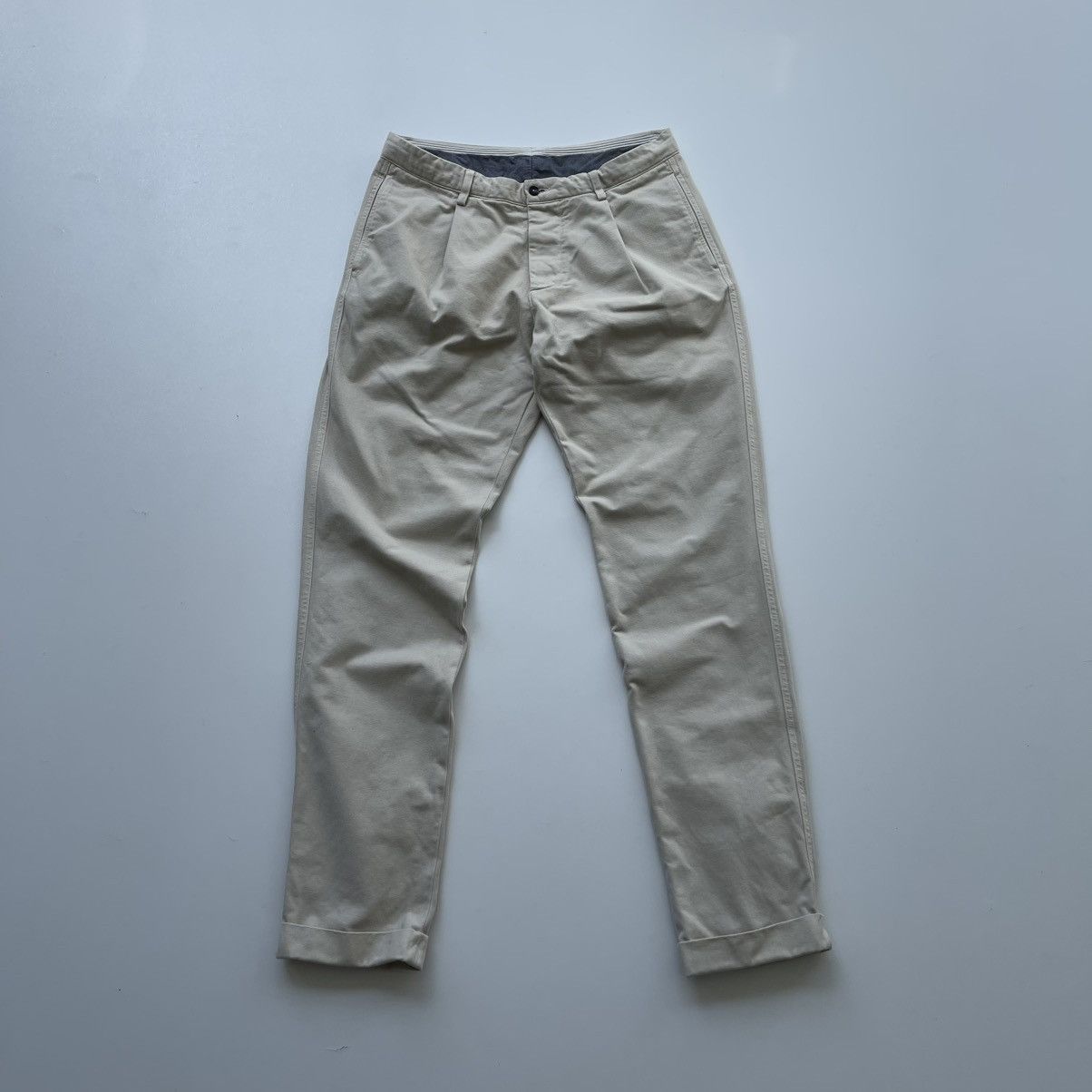 Doppiaa Doppiaa AA Aantioco Cotton Chino Pants White Luxury Basic Size US 34 / EU 50 - 1 Thumbnail