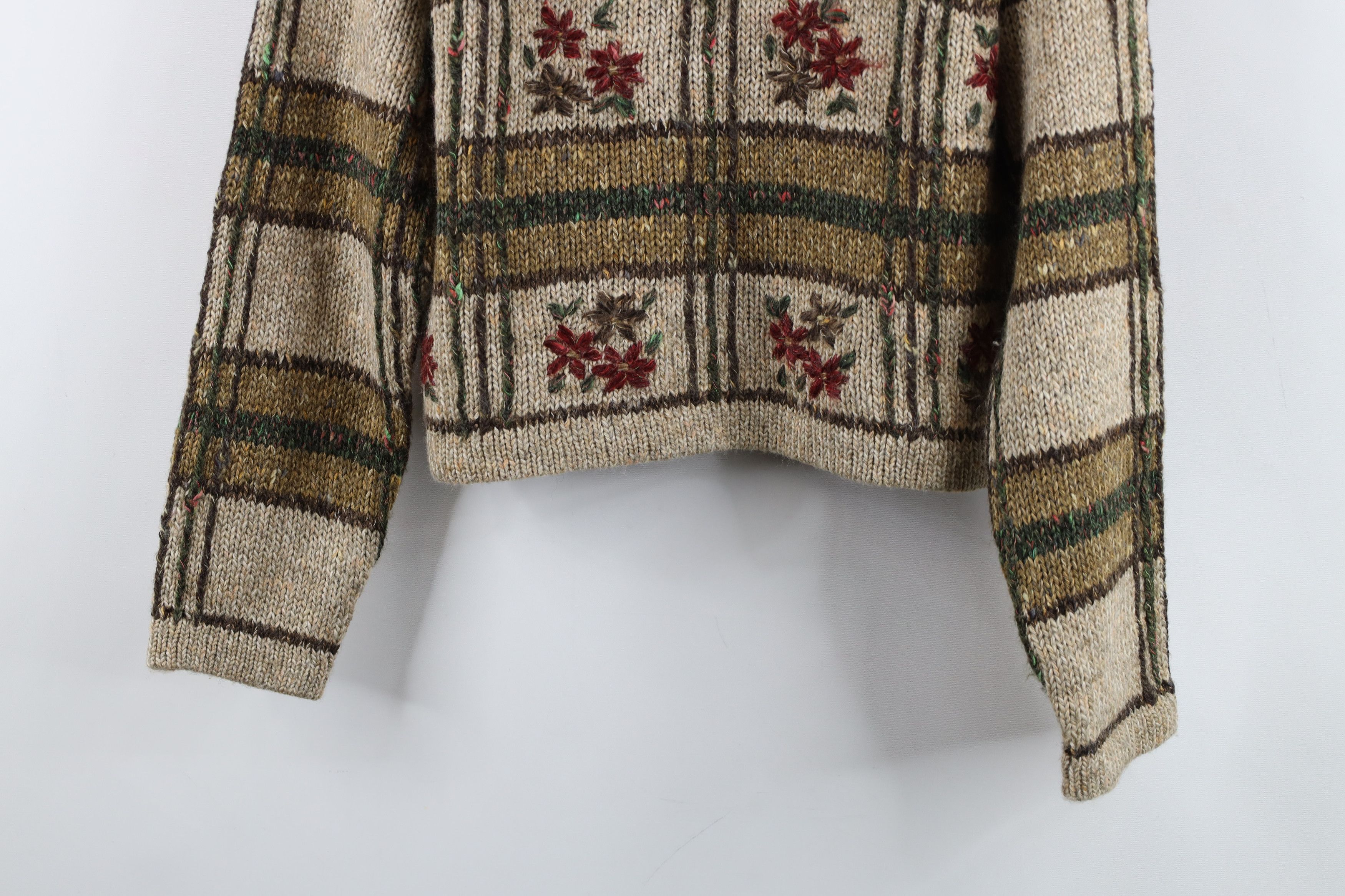 Vintage Vintage 90s Streetwear Embroidered Wool Blend Knit Sweater Size L / US 10 / IT 46 - 3 Thumbnail