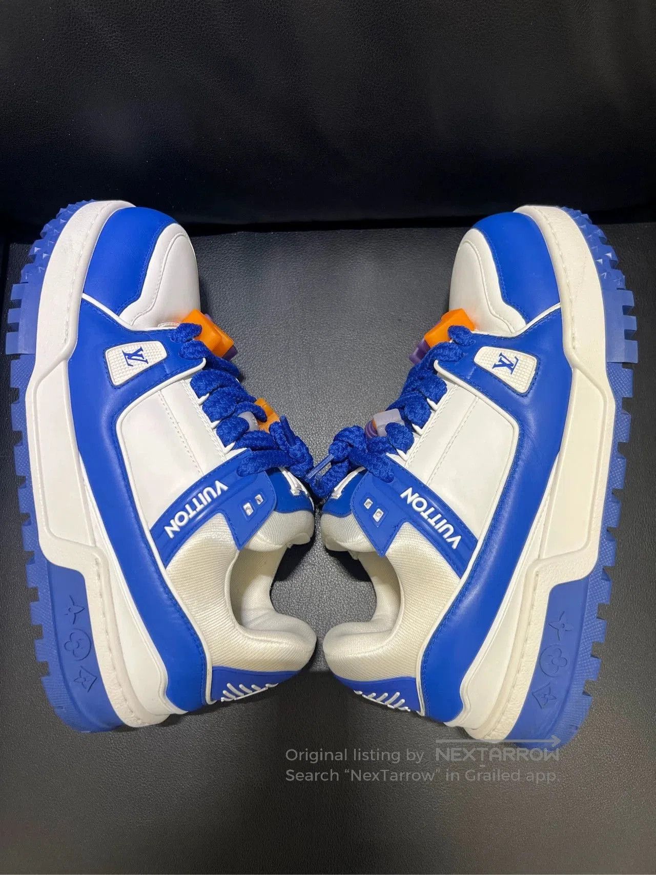 Louis Vuitton Louis Vuitton Blue Leather Sneakers. Size US 10 / EU 43 - 2 Thumbnail