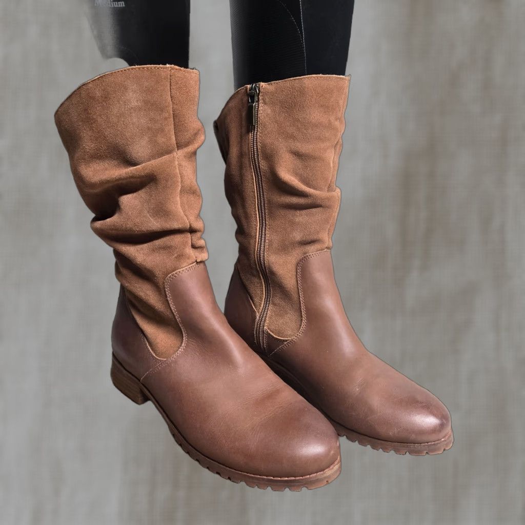 Vintage Softwalk Inara Leather Knee High Boots Brown Adult Women Size 8 Casual Size US 8 / IT 38 - 1 Thumbnail
