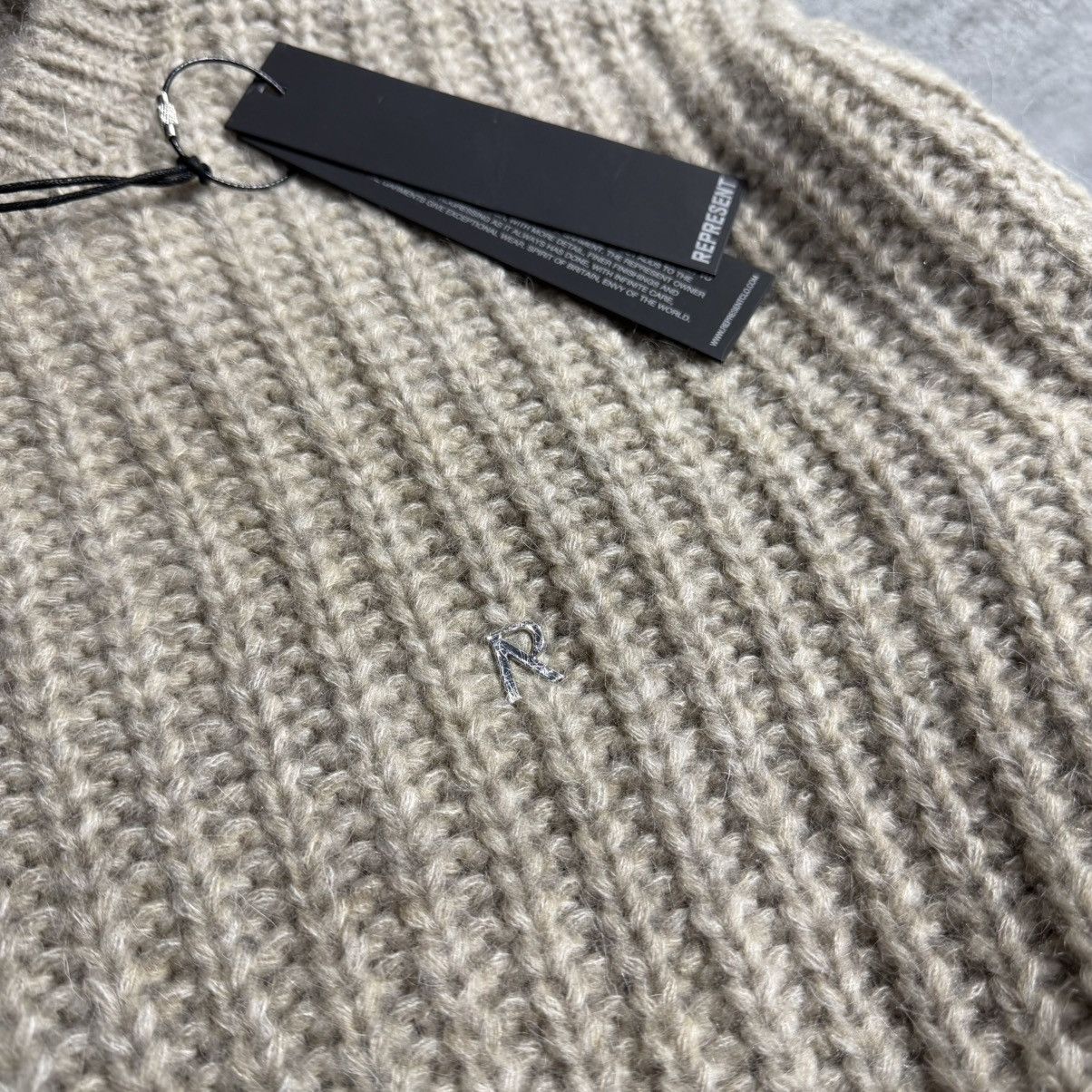 Represent Clo. Represent Heavy Rib Sweater - Wheat Size US L / EU 52-54 / 3 - 2 Thumbnail