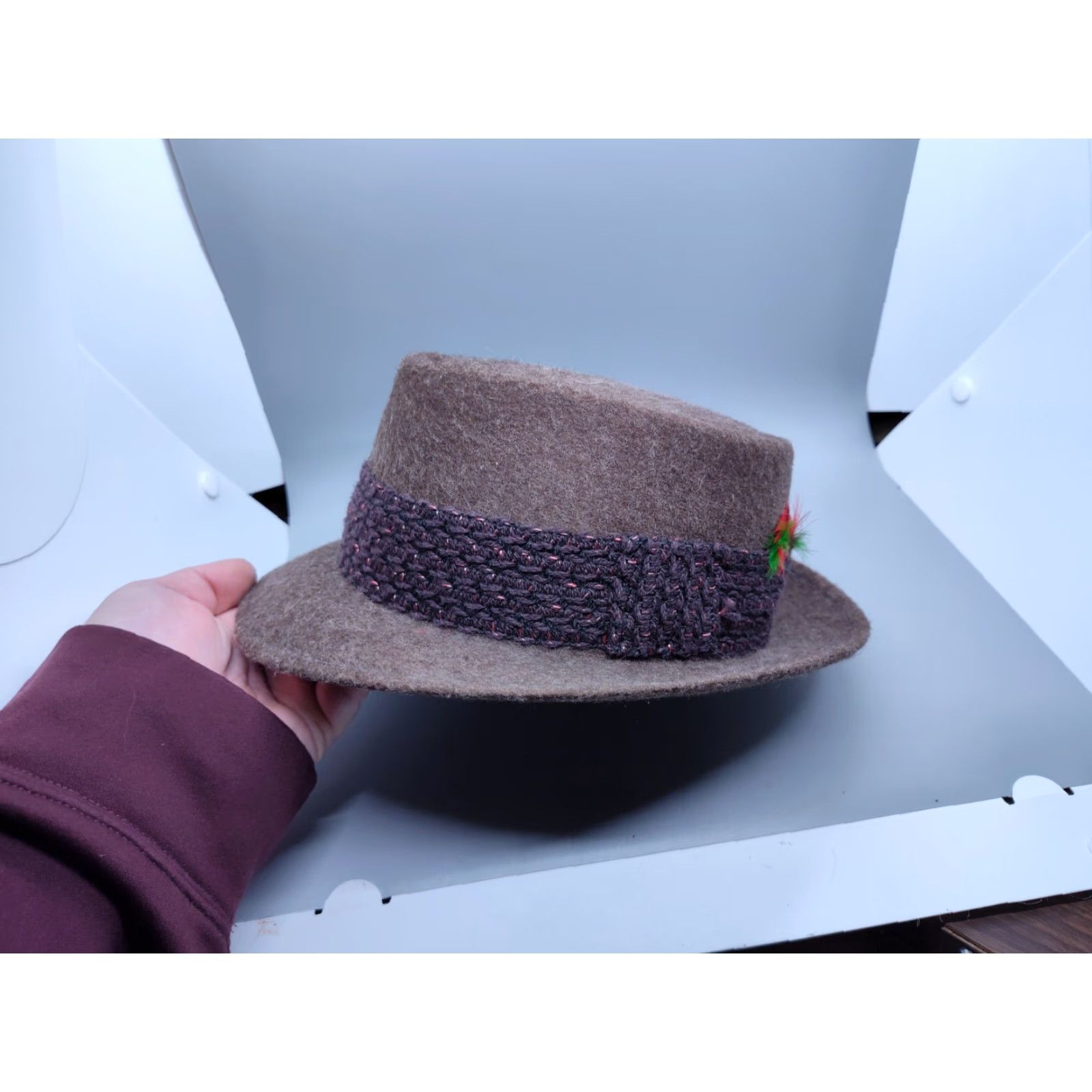 Vintage VINTAGE The Elf on the Shelf Fedora Hat 6 7/8 Brown 100% Wool USA Size ONE SIZE - 6 Thumbnail