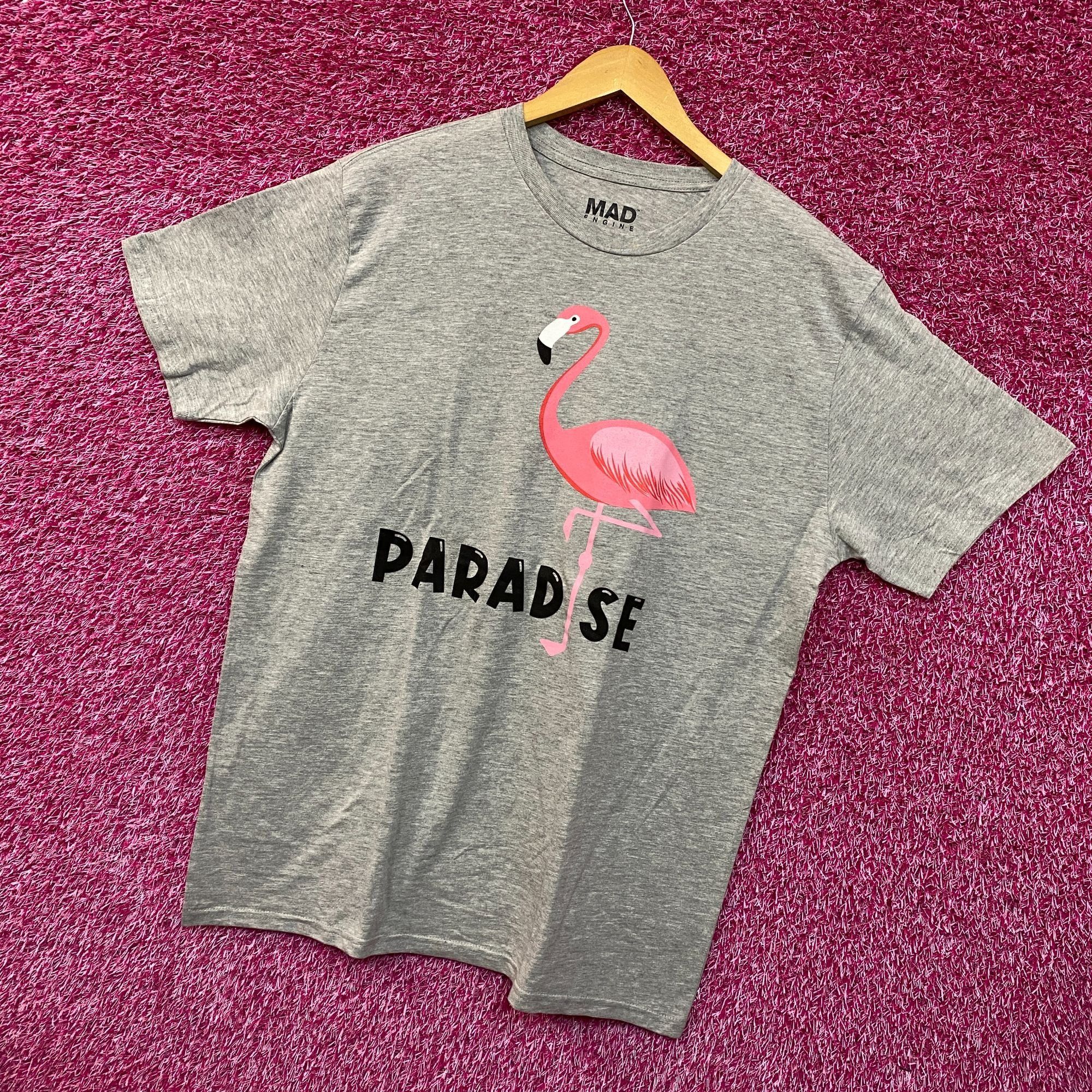 Mad Engine Paradise Flamingo Gray Tshirt size L/XL Size US XL / EU 56 / 4 - 3 Thumbnail