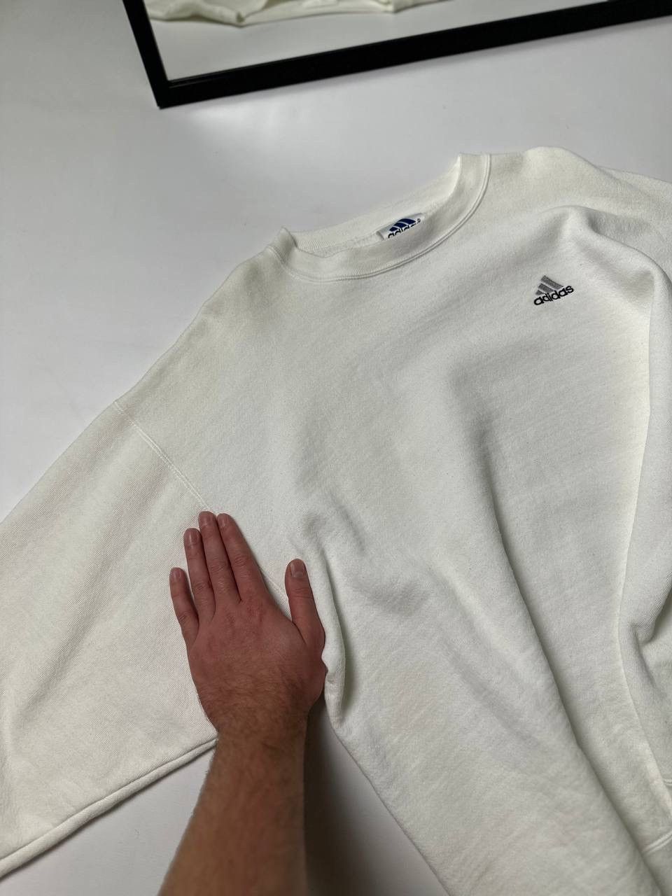 Adidas 🔥90s Made in USA Adidas Baggy Sweatshirt White Streetwear Size US L / EU 52-54 / 3 - 4 Thumbnail