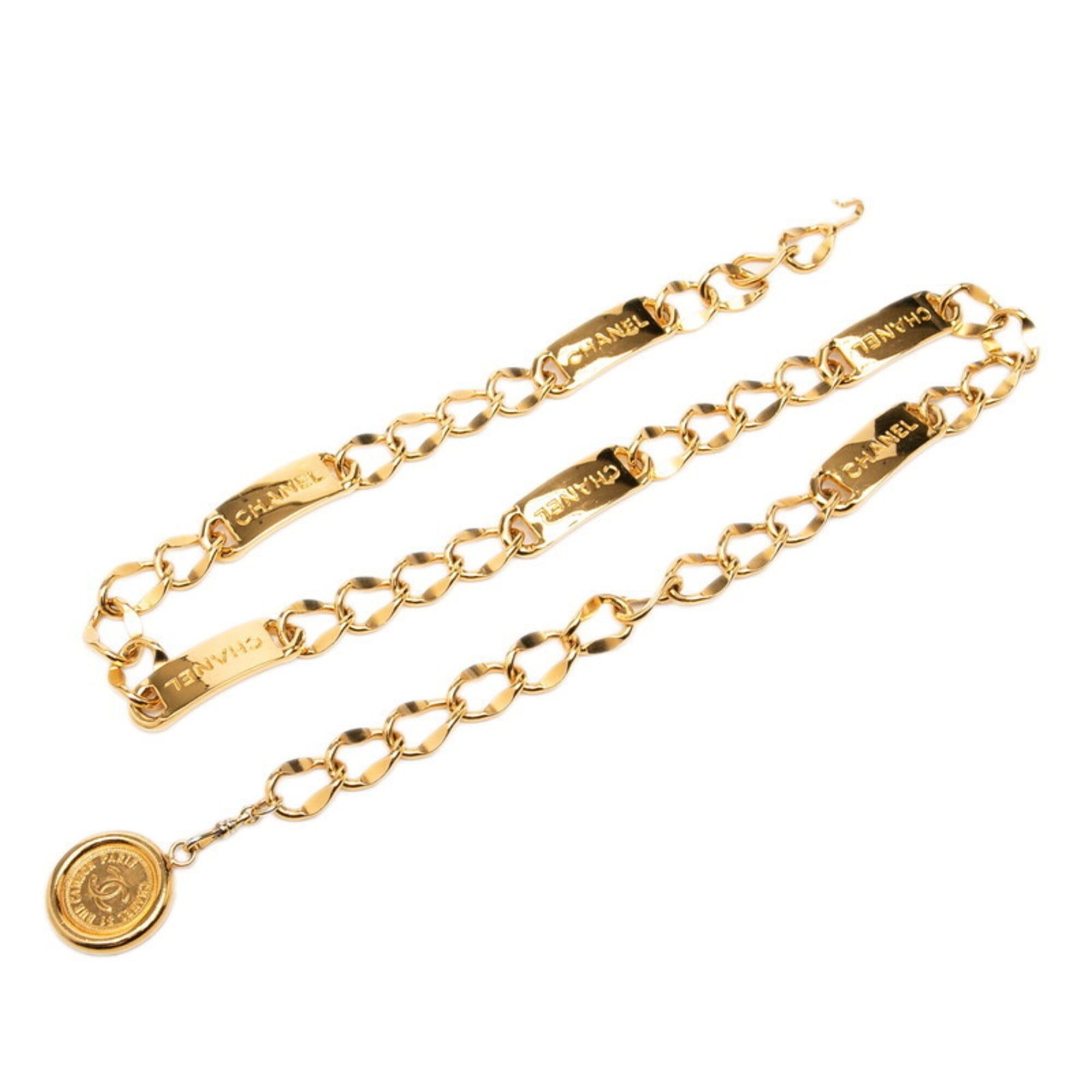 Chanel Chanel Coco Mark 31 RUE CAMBON PARIS Chain Belt Logo Plate Gold Plated Women's CHANEL Size ONE SIZE - 1 Thumbnail