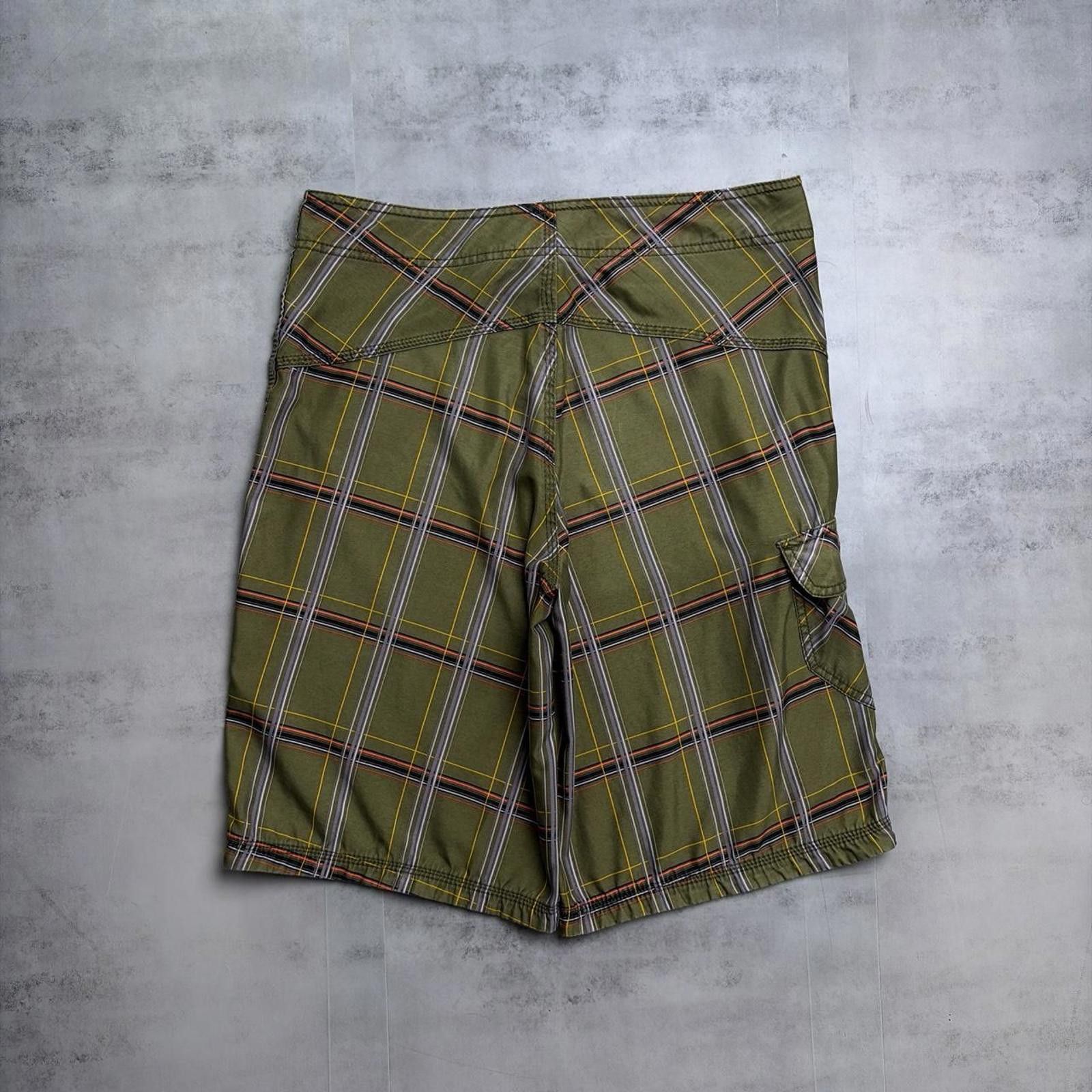 Hurley Y2K Green Hurley Grunge Plaid Baggy Surf Board Shorts Size US 34 / EU 50 - 5 Thumbnail