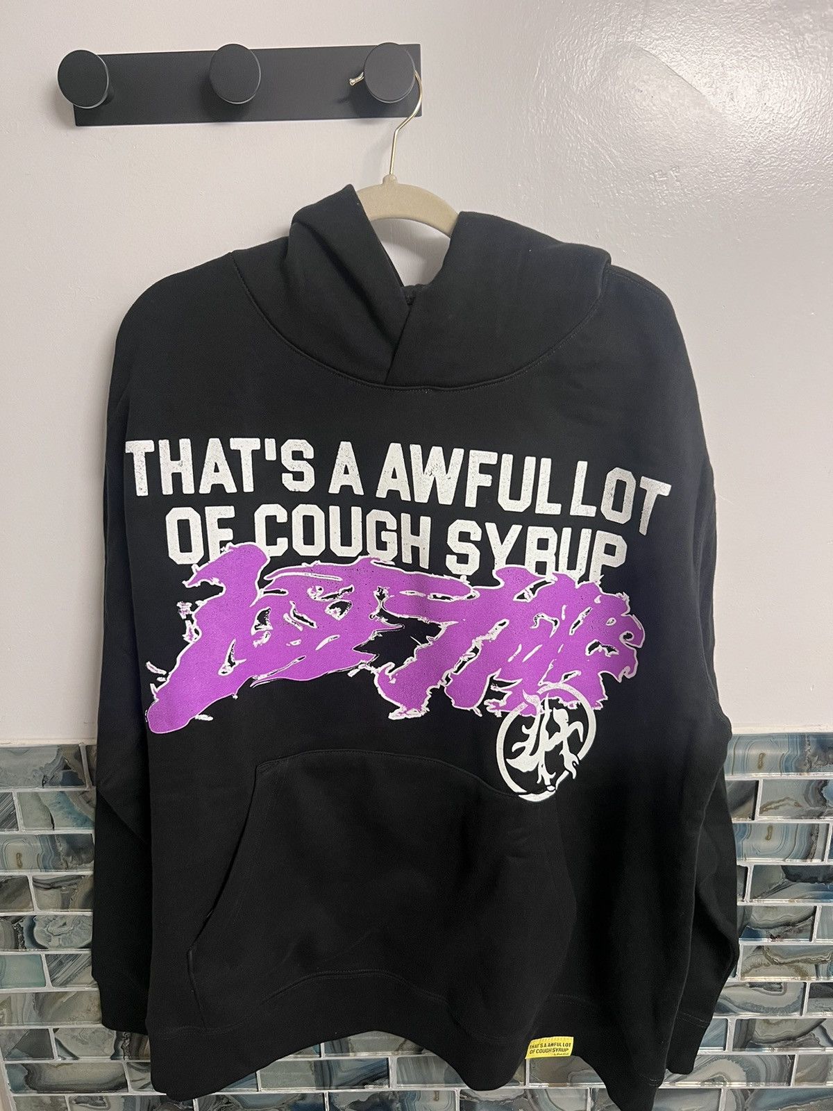 Awful Lot of Cough Syrup ALOCS x LOST HILLS HOODIE SIZE XL BLACK/PURPLE Size US XL / EU 56 / 4 - 5 Thumbnail