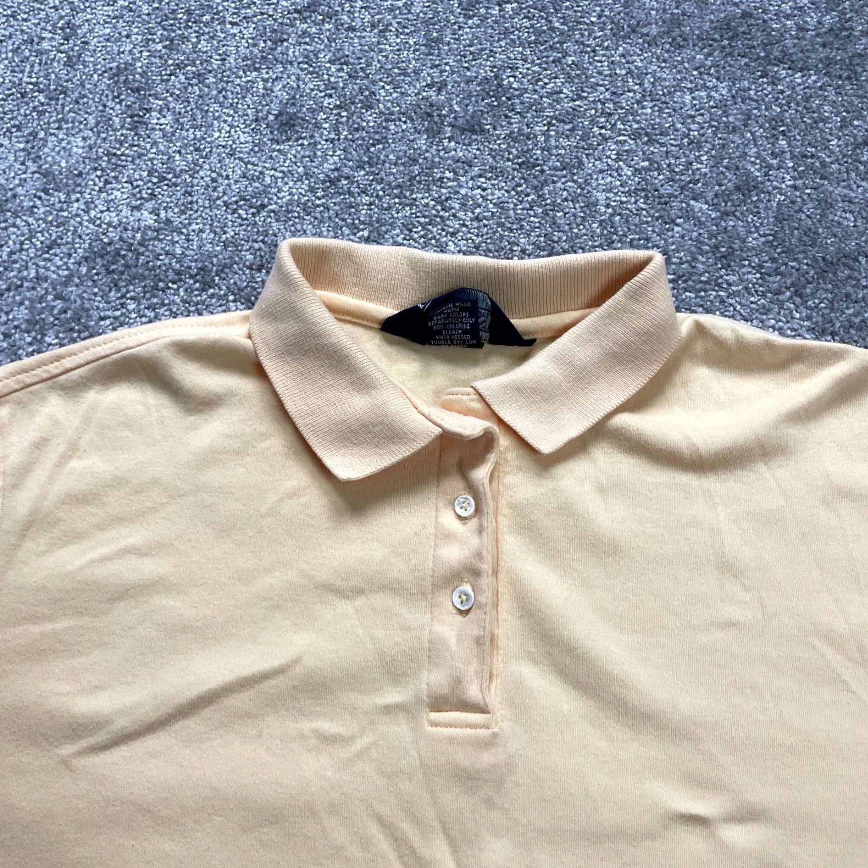 Lands' End VINTAGE Lands' End Polo Shirt Women Large Orange Cotton Short Sleeve Casual Mens Size L / US 10 / IT 46 - 4 Thumbnail