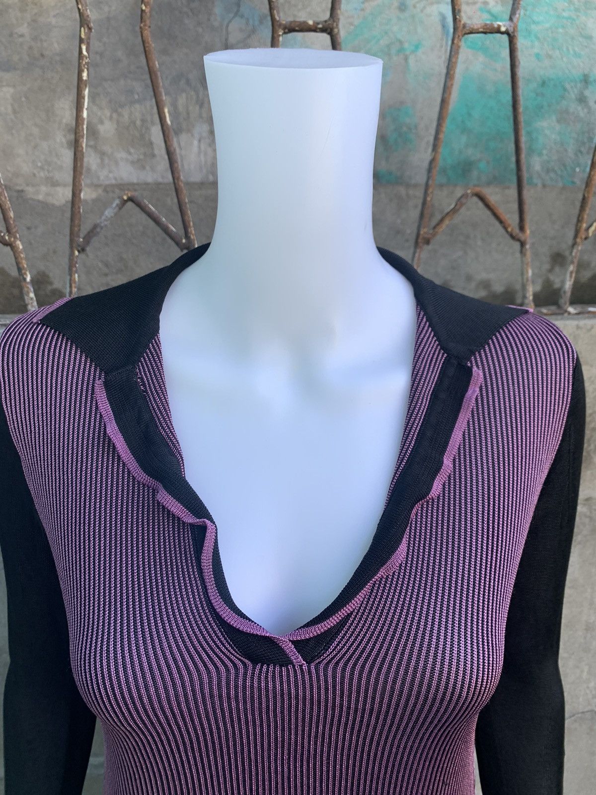 Versace Open Chest Long Sleeve Top Size S / US 4 / IT 40 - 4 Thumbnail
