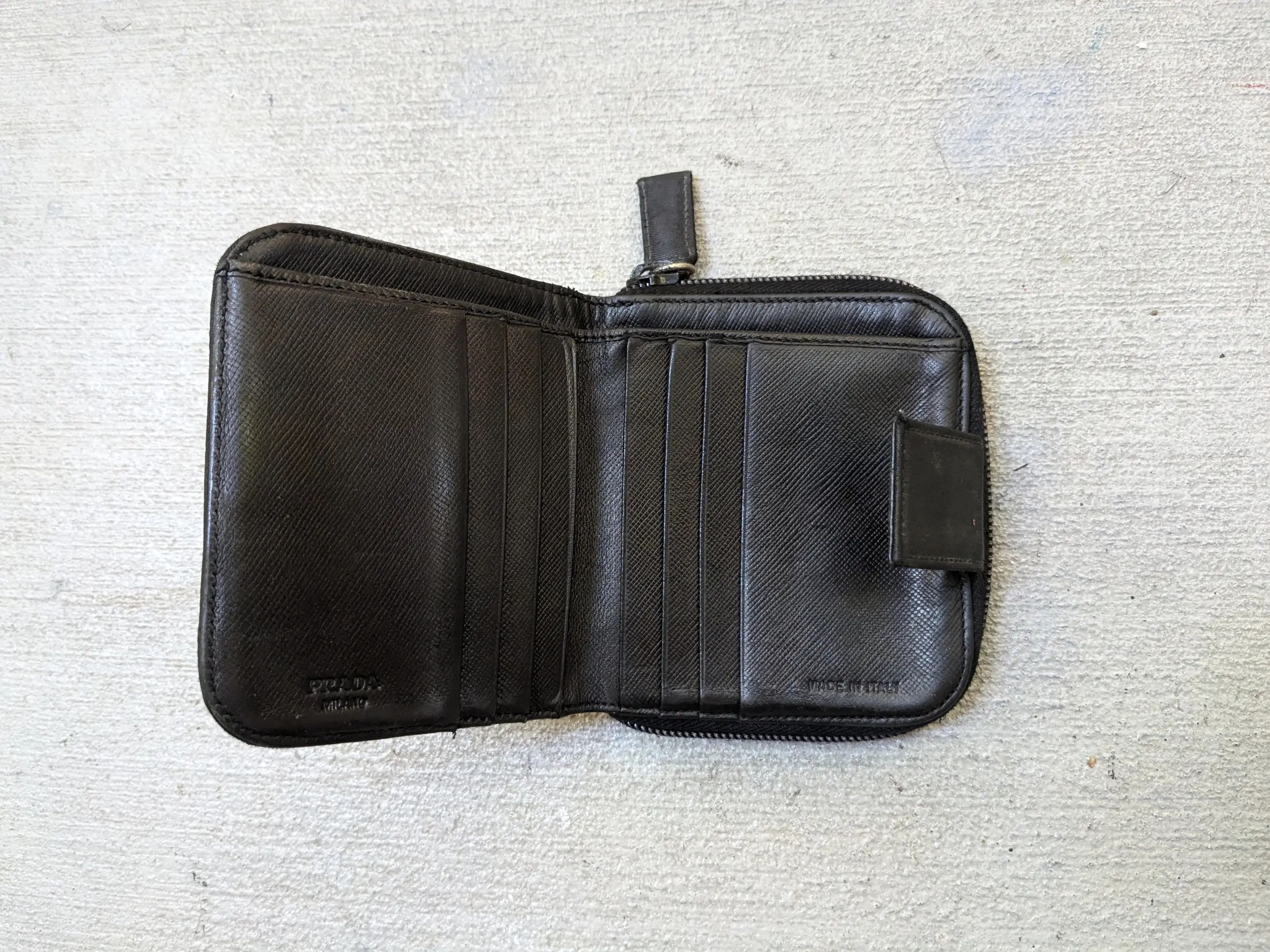 Prada Prada Wallet Black Saffiano Leather Bifold Cardholder Y2K Size ONE SIZE - 16 Thumbnail