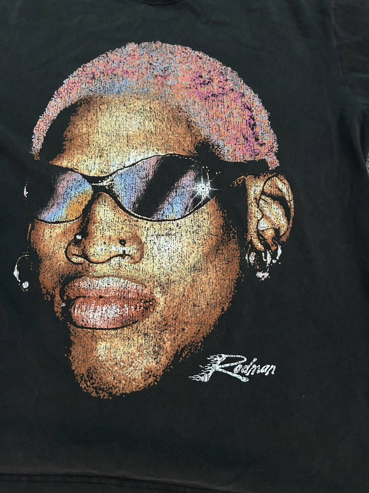 Other Rare 2000s Rodman graphic tee, black and multi-coloured Size US M / EU 48-50 / 2 - 2 Thumbnail