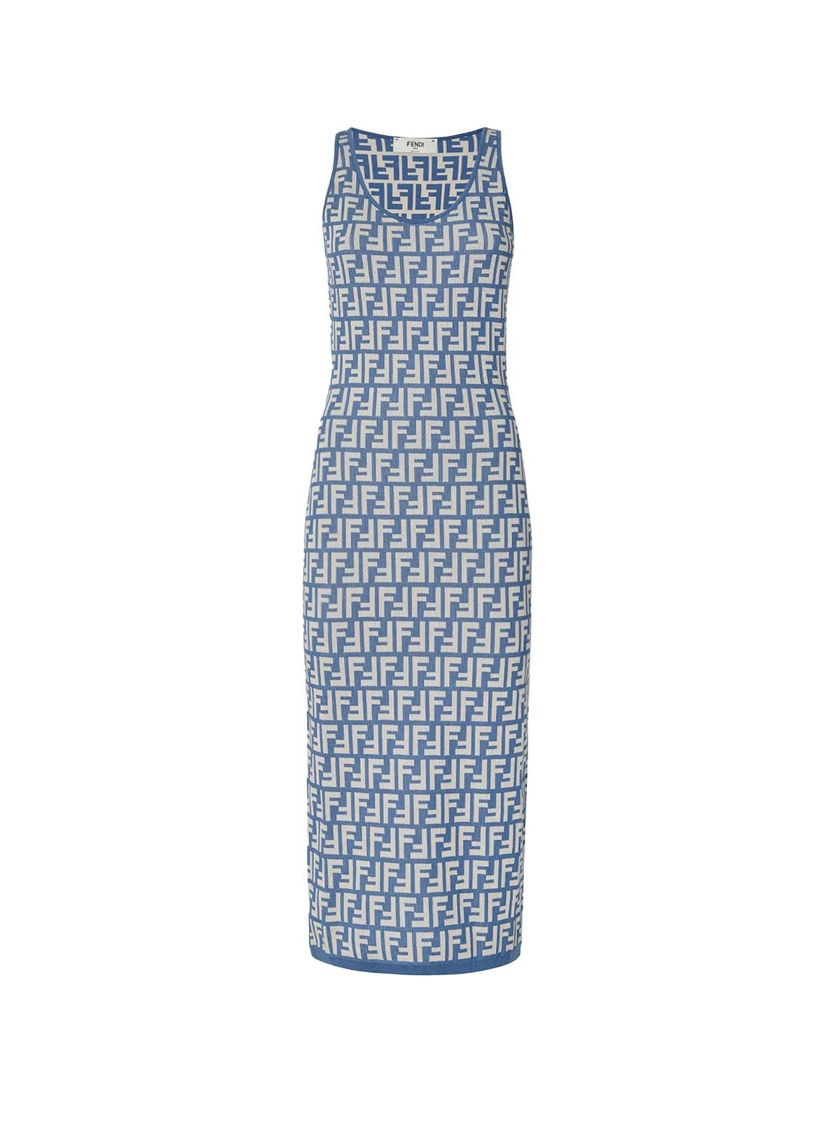 Fendi o1s1wg110526 Dress in Blue Size S / US 4 / IT 40 - 2 Thumbnail