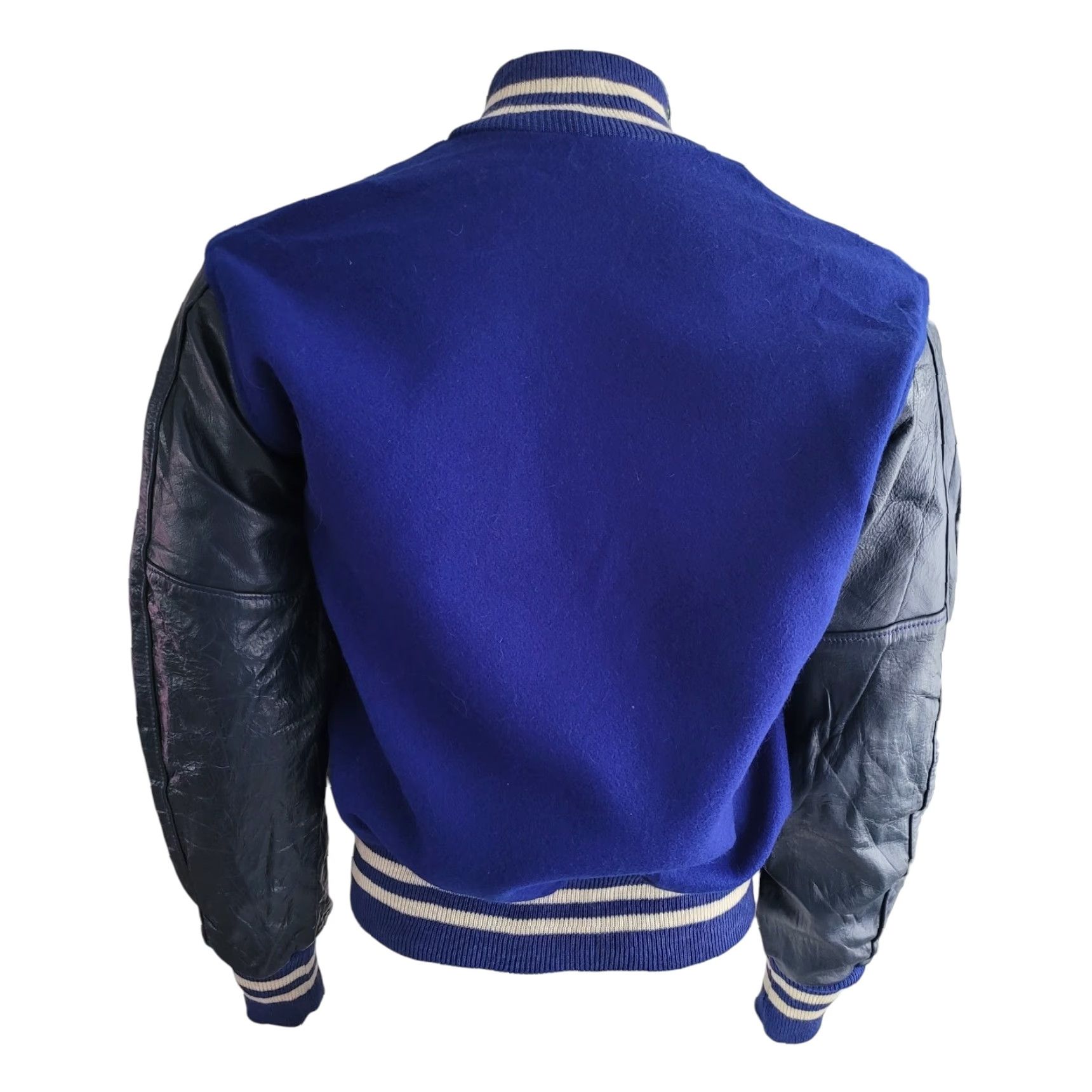 Vintage VINTAGE AFL CIO Garment America United Workers Varsity Jacket M Blue Wool Leather Sleeves Size M Mens Size US M / EU 48-50 / 2 - 6 Thumbnail