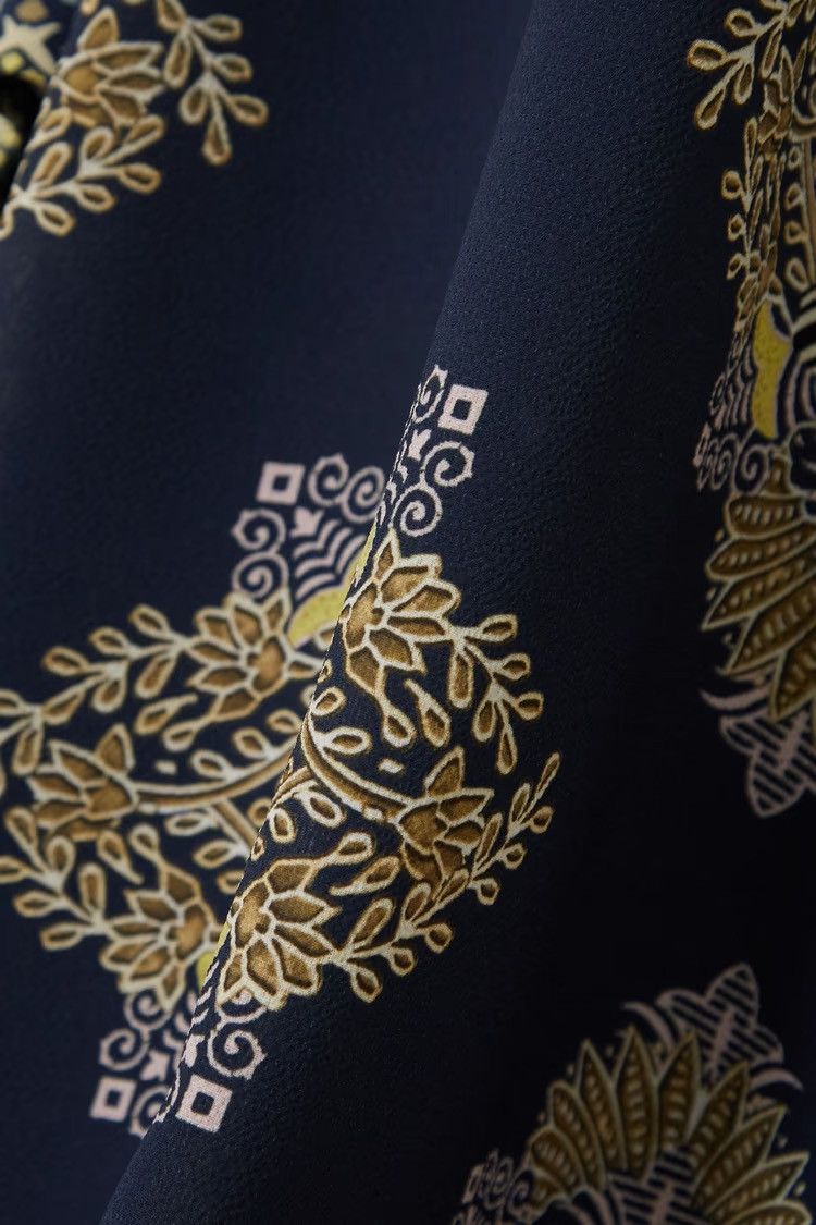 Etro ETRO Printed crepe de chine midi dress size IT 38 MSRP $1790 Size XS / US 0-2 / IT 36-38 - 4 Thumbnail