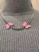 Jewelry Butterfly Vintage Necklace chain pendent Size ONE SIZE - 2 Thumbnail