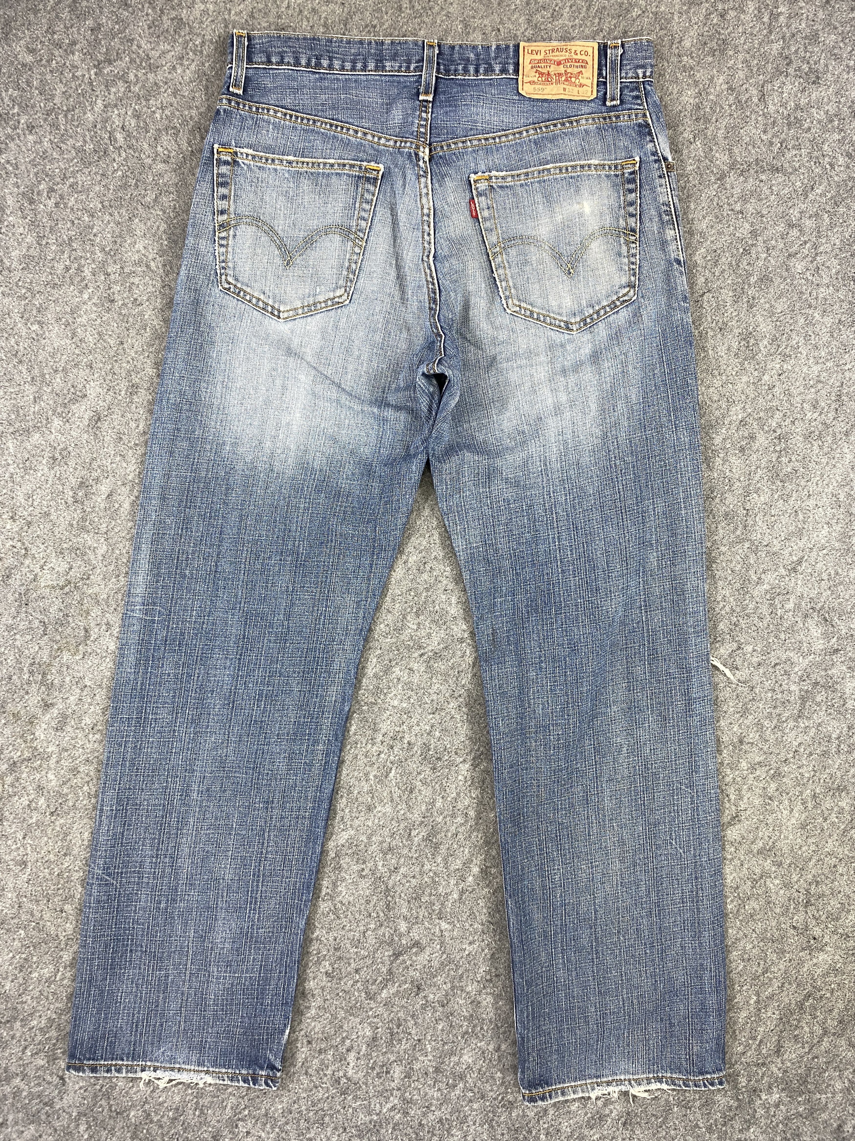 Japanese Brand Distressed Blue Vintage Levi's 559 33x31 Denim -JN1723 Size US 33 - 2 Thumbnail
