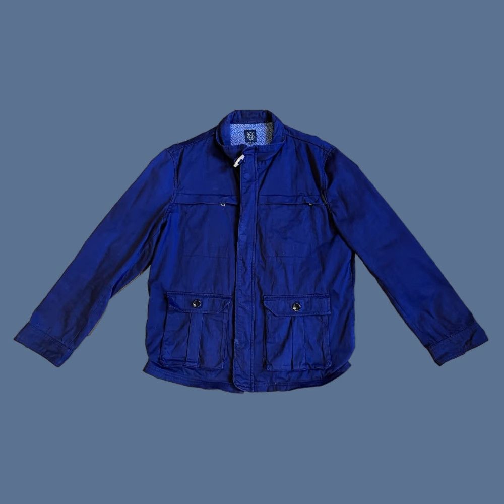 Vintage Rare Rabbit Jacket Men’s XL Blue Bomber - Short, Stand-Up Collar, Lined, Pockets, Cotton Blend, Regular Fit, Outdoor, Preppy, 45" Chest Size US XL / EU 56 / 4 - 1 Thumbnail
