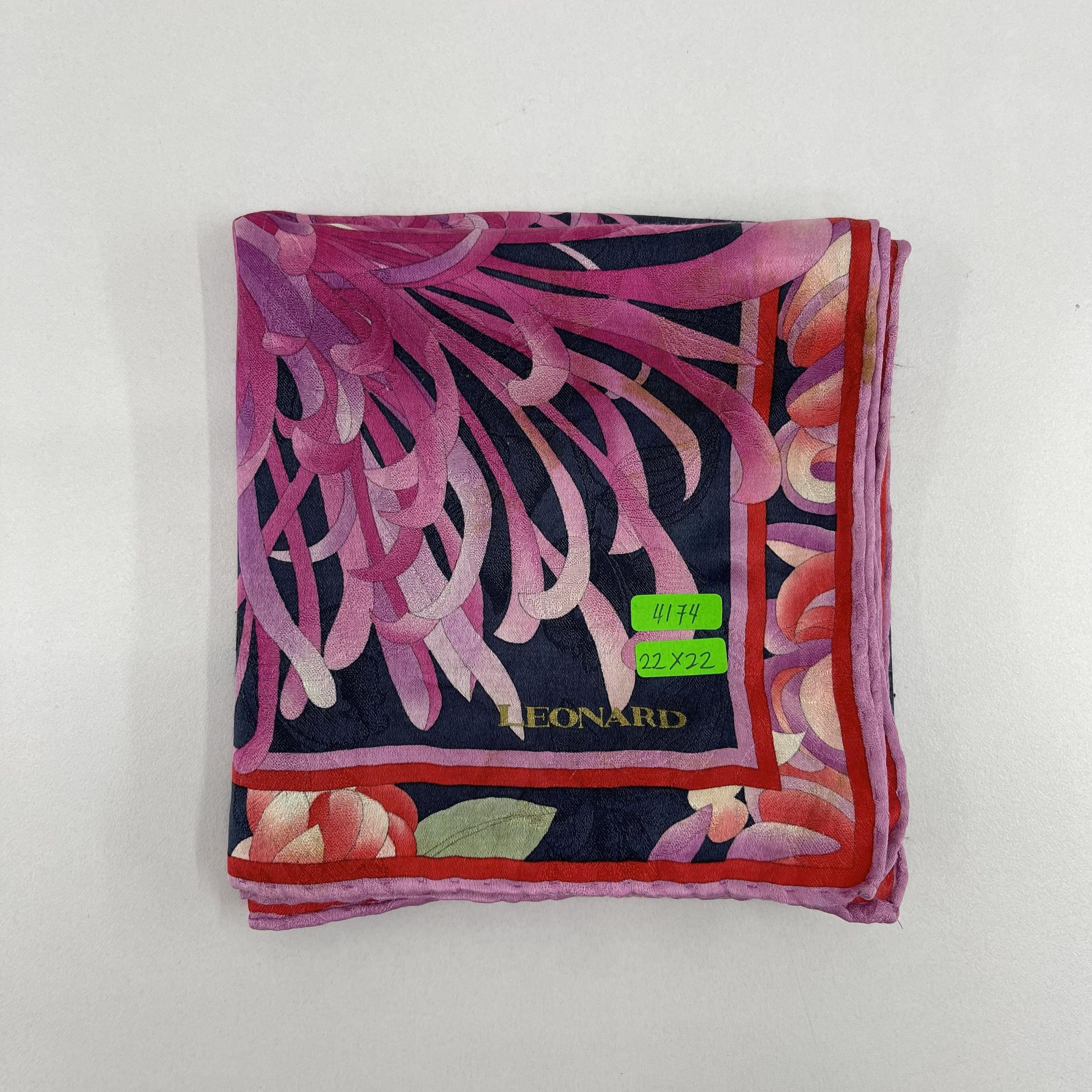 Designer Leonard Silk Handkerchief / Neckerchief / Bandana - 4174 Size ONE SIZE - 8 Thumbnail
