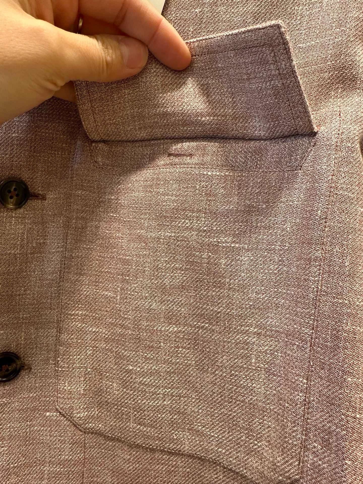 Ermenegildo Zegna Zegna Pink Men's Shirt Coat Size US M / EU 48-50 / 2 - 5 Thumbnail